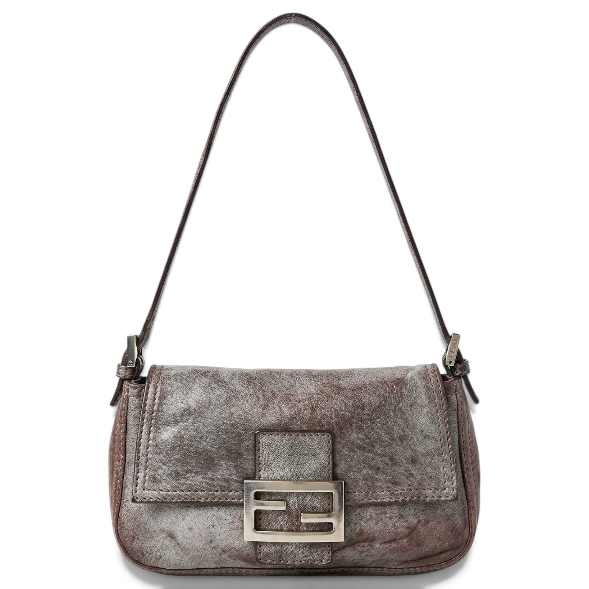 Baguette pony-style calfskin handbag