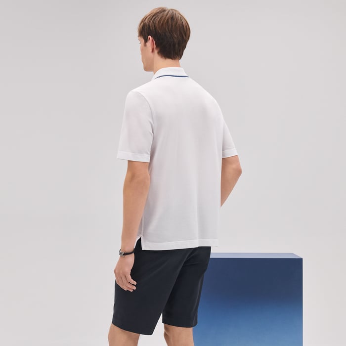 Blanc "Piqures Sellier" Polo Shirt