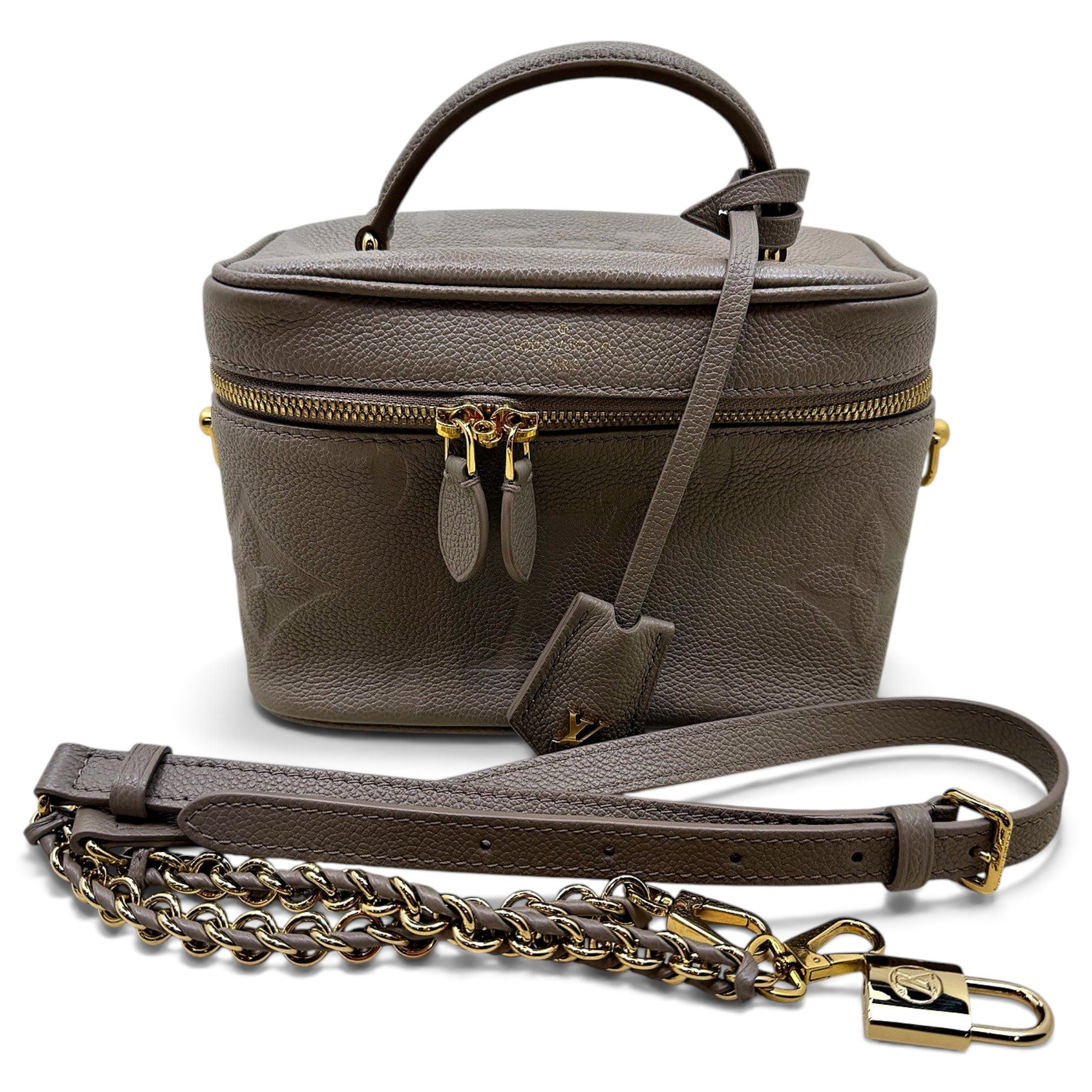 Vanity leather handbag
