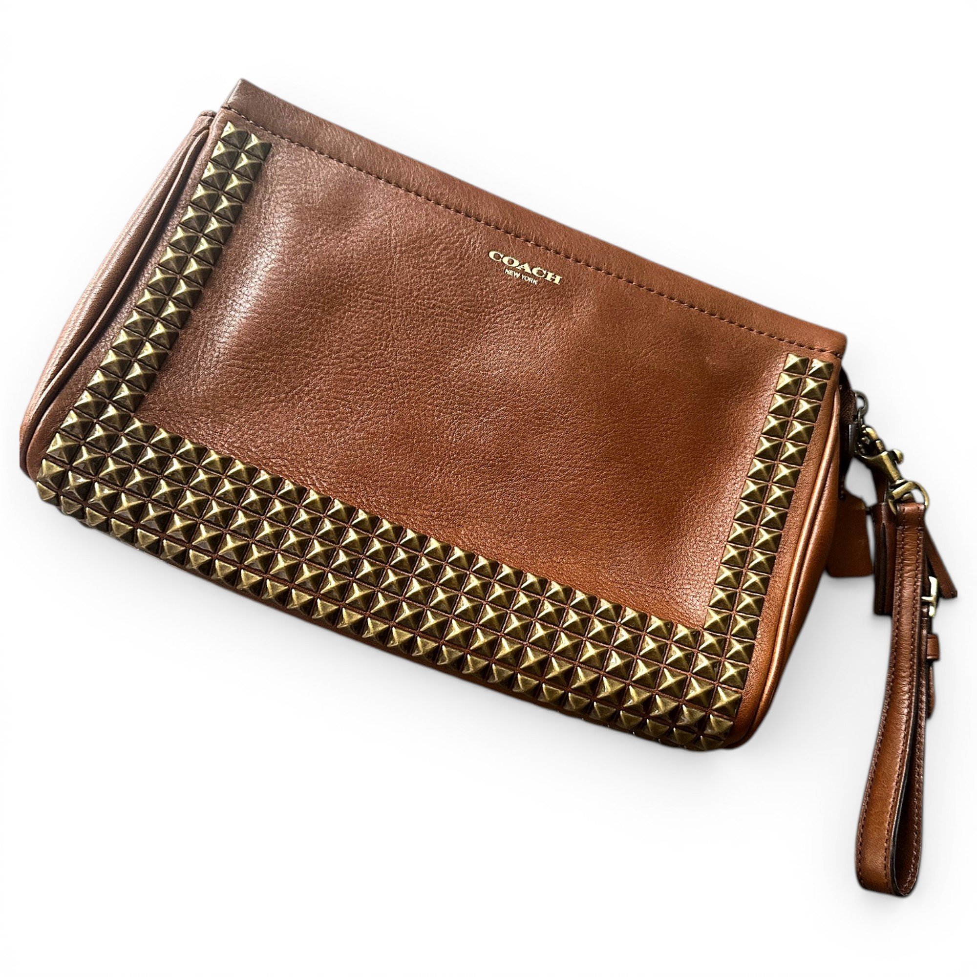 Signature Sufflette leather clutch bag