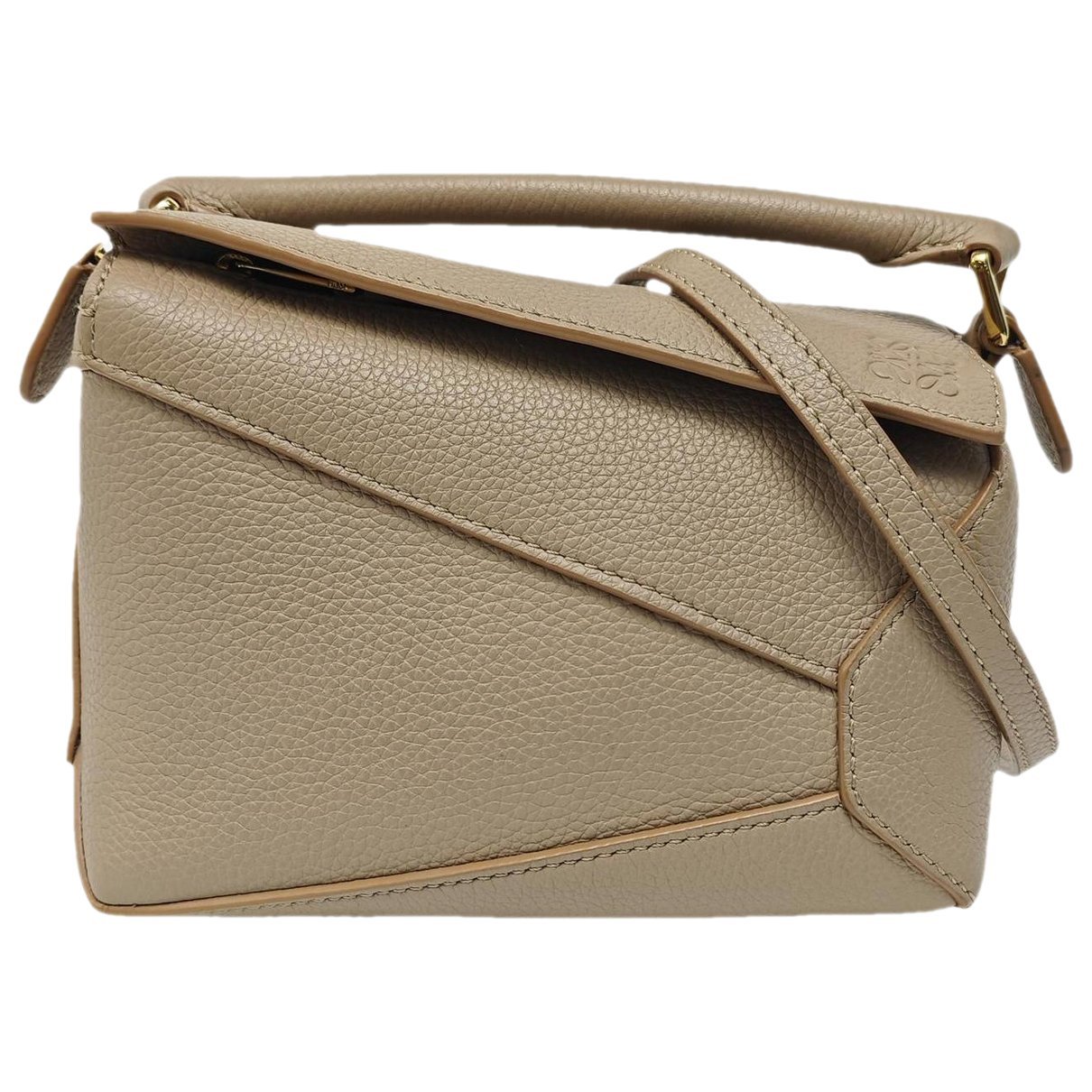 Puzzle leather handbag