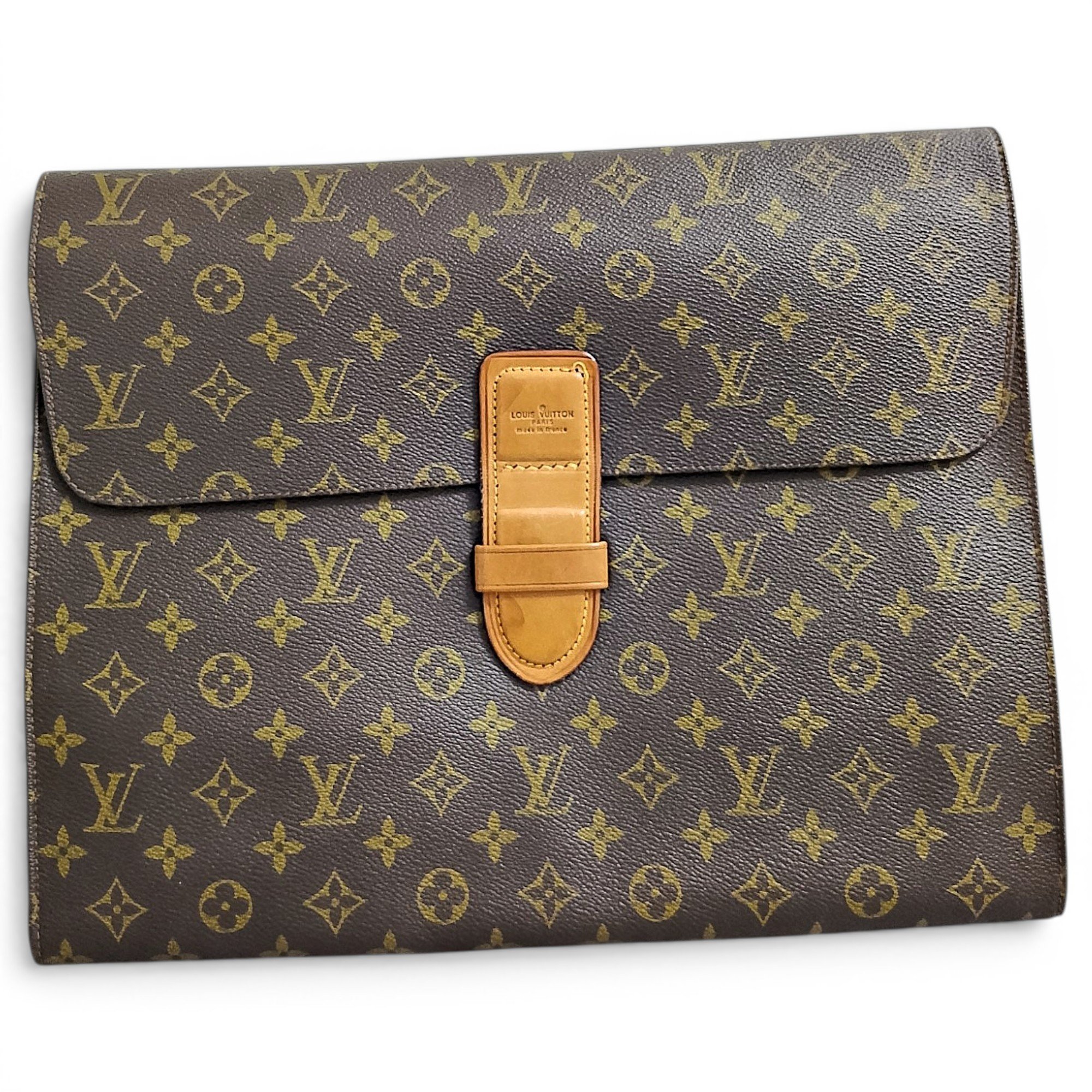 Sénateur leather clutch bag
