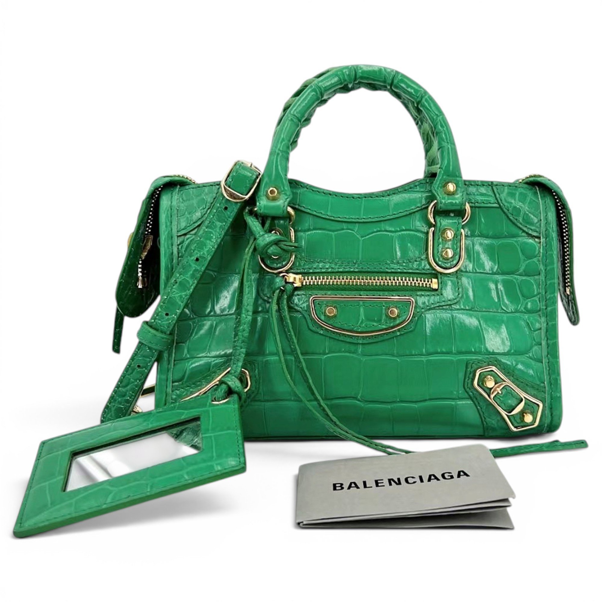 City leather handbag