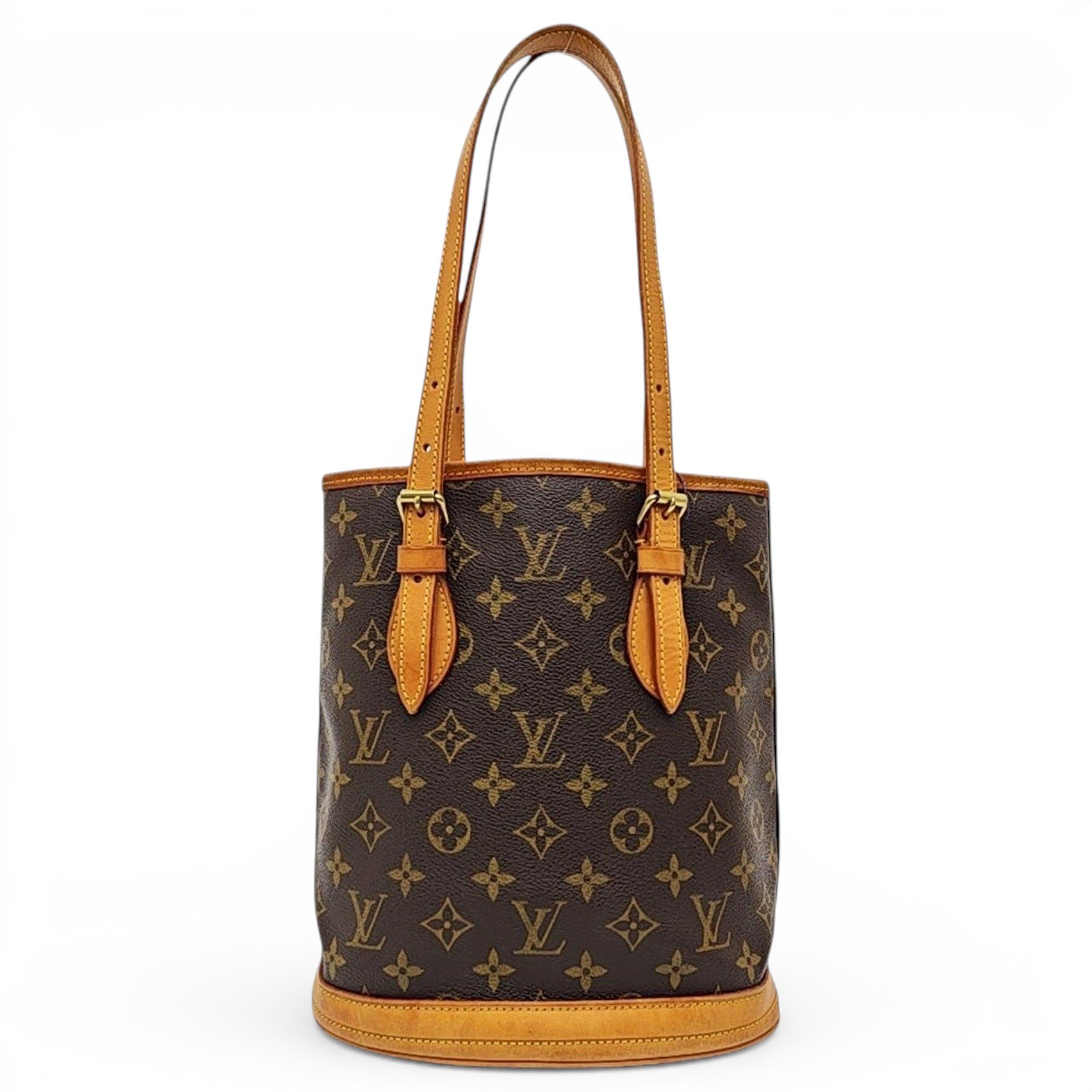 Bucket leather handbag