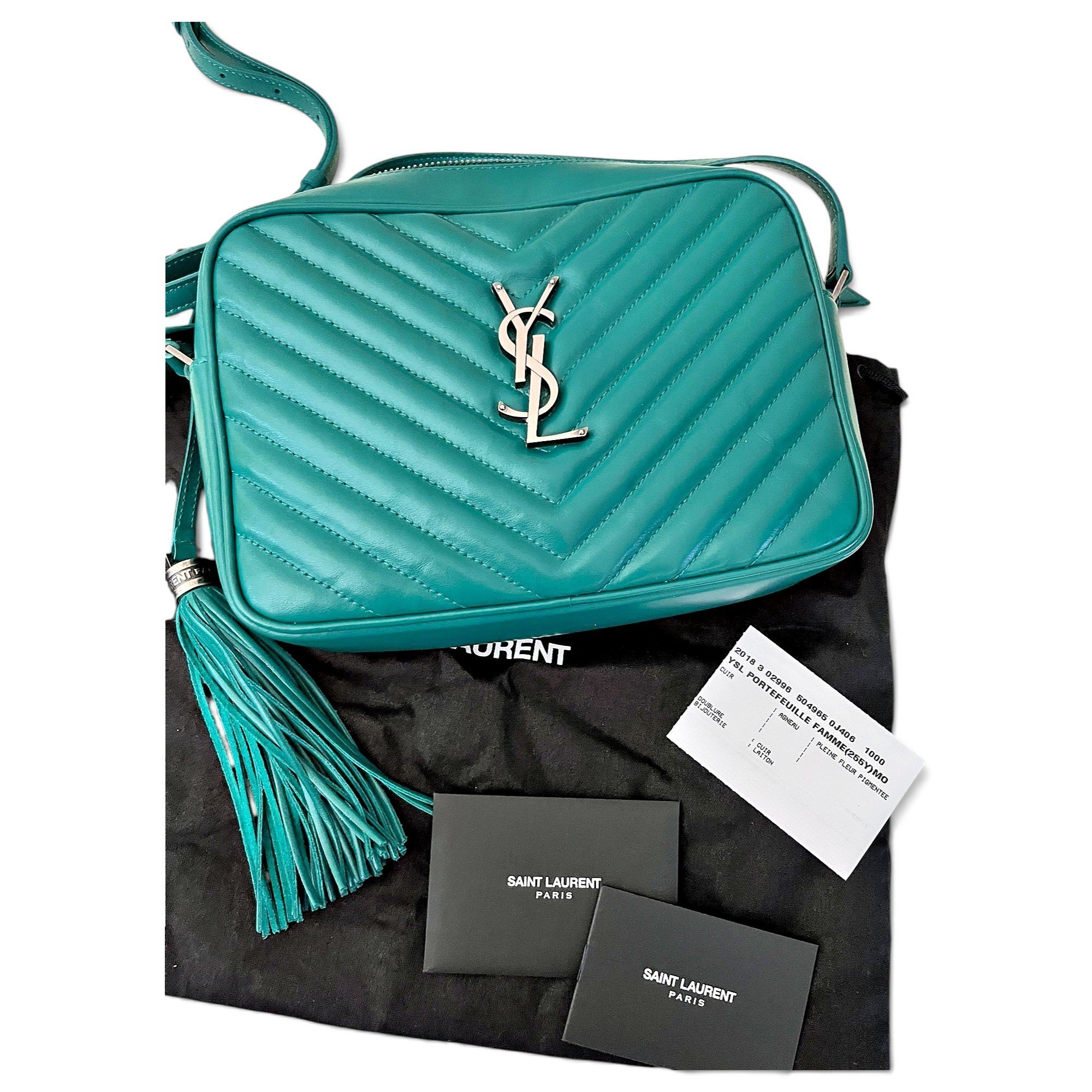 Camera Lou leather crossbody bag