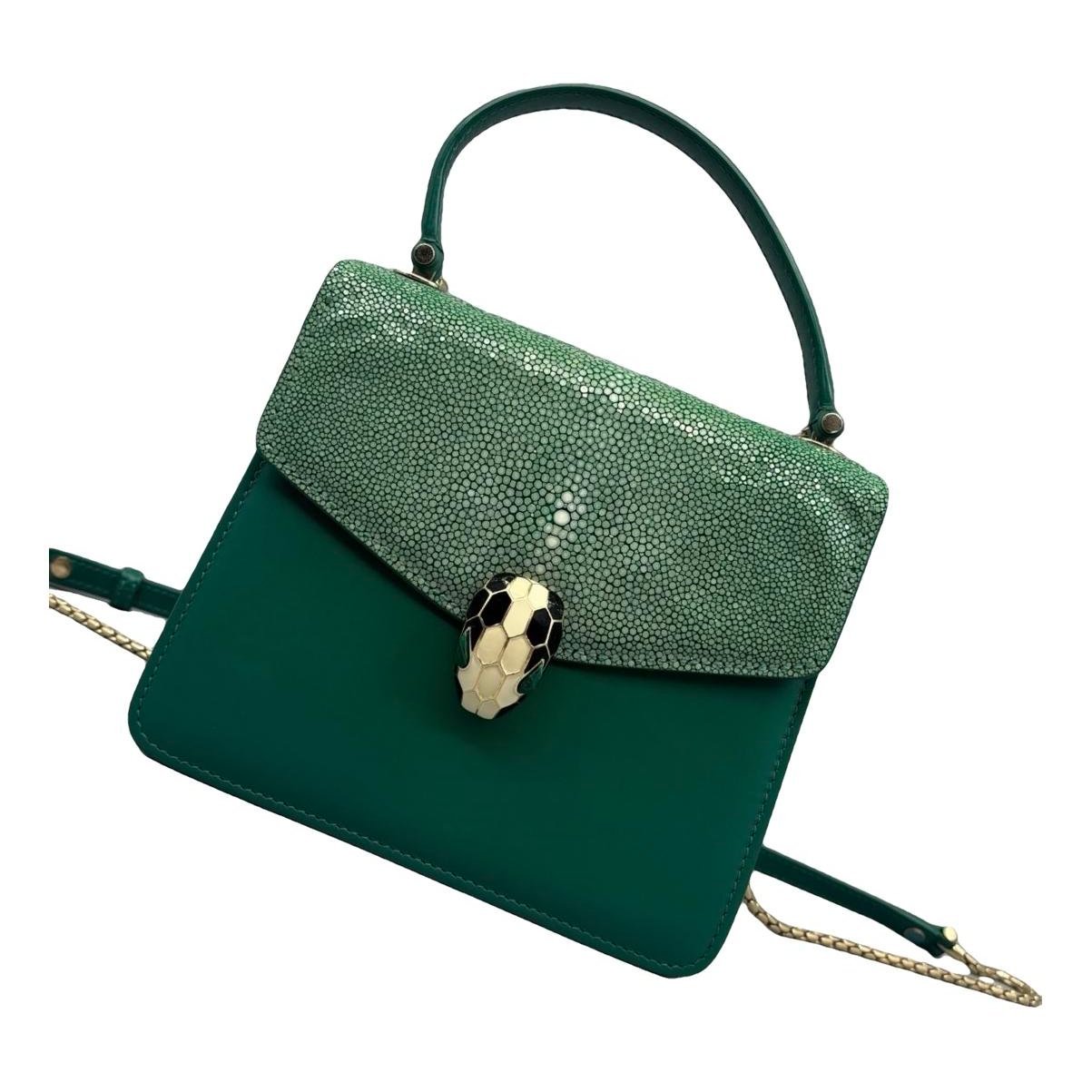 Serpenti leather handbag