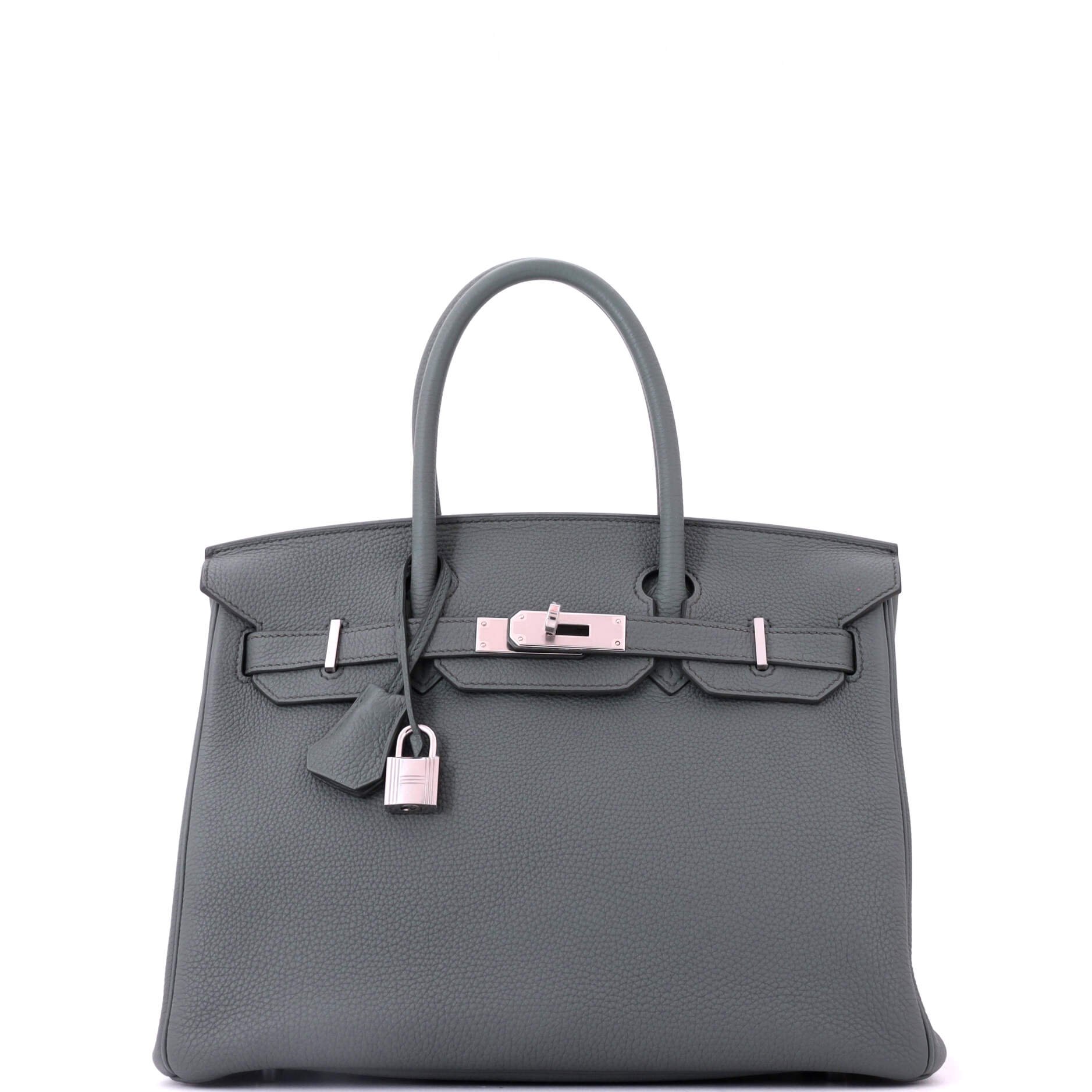 Birkin Handbag Vert Amande Togo with Palladium Hardware 30