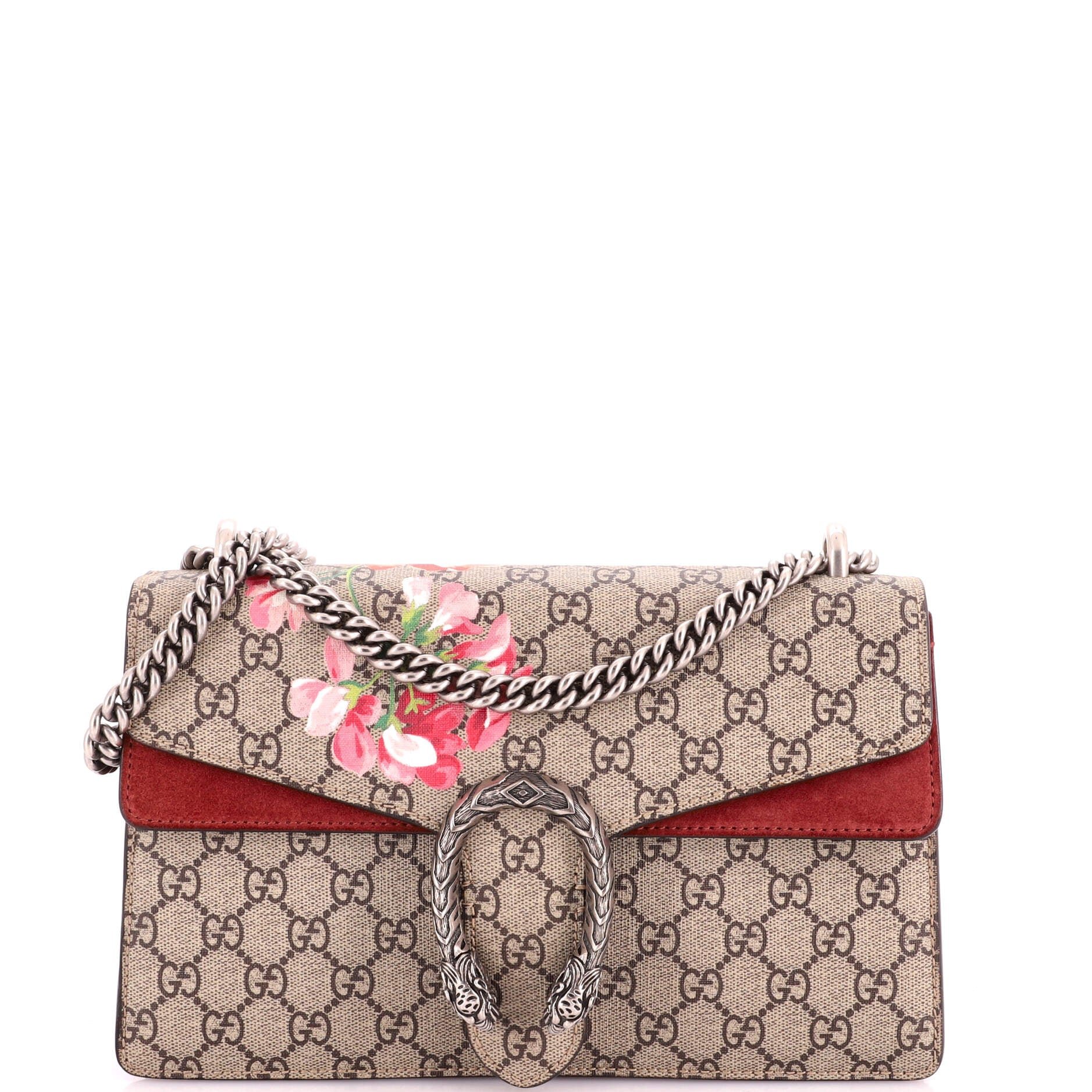 Dionysus Bag Blooms Print GG Coated Canvas Small