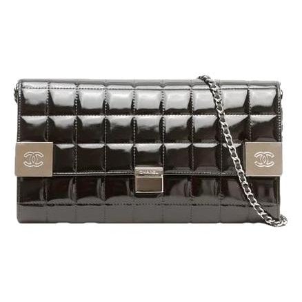 East West Chocolate Bar patent leather handbag