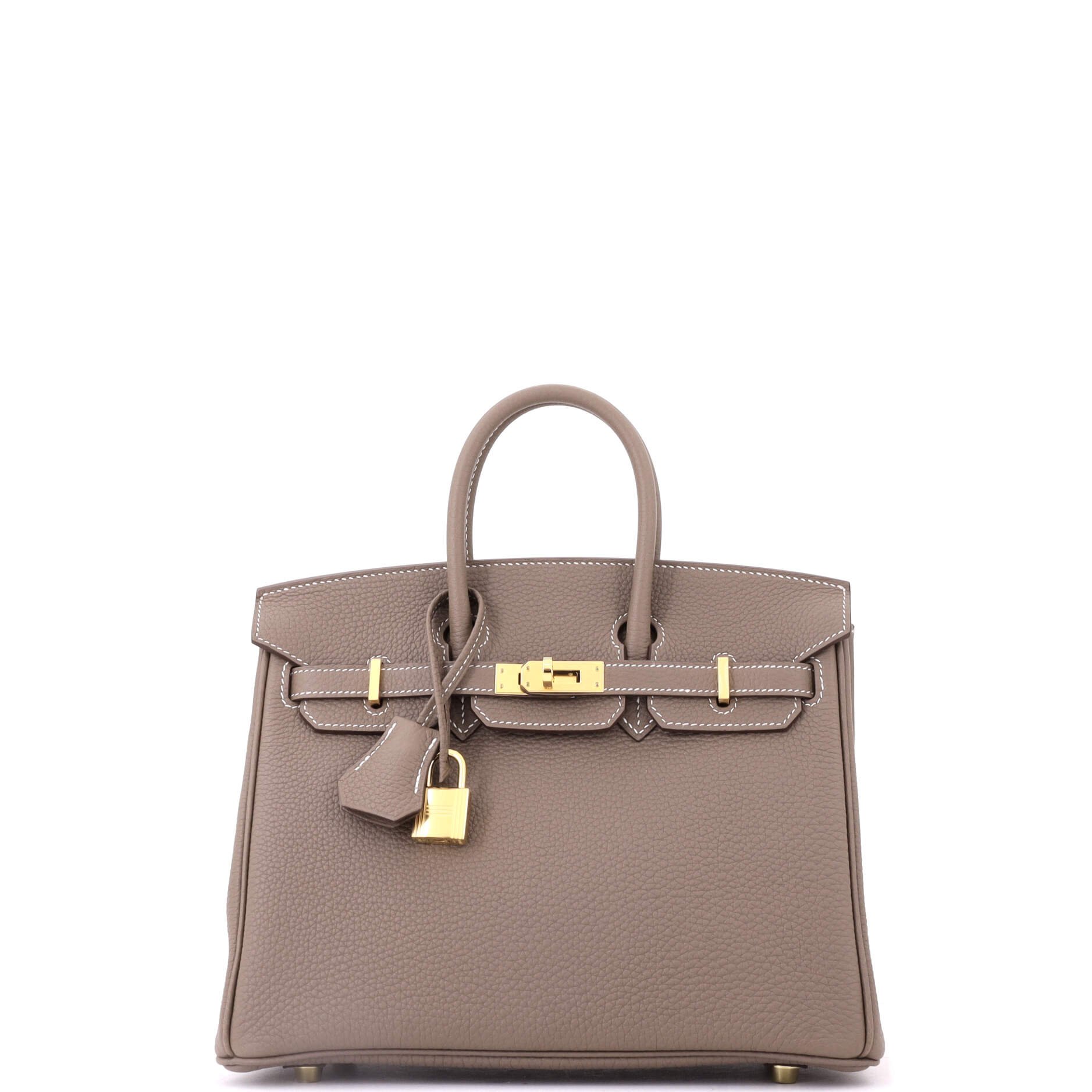 Birkin Handbag Etoupe Togo with Gold Hardware 25