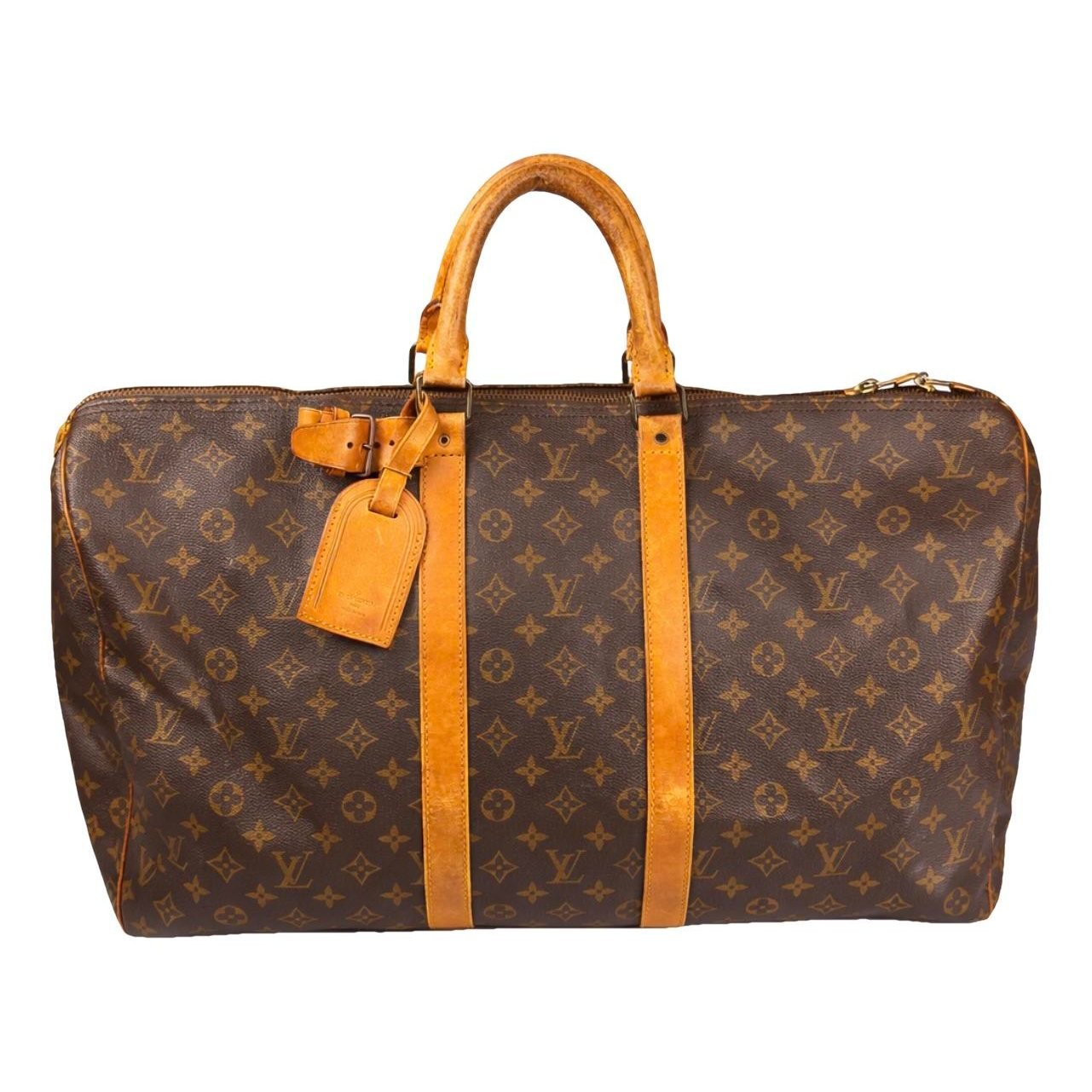 Keepall leather travel bag