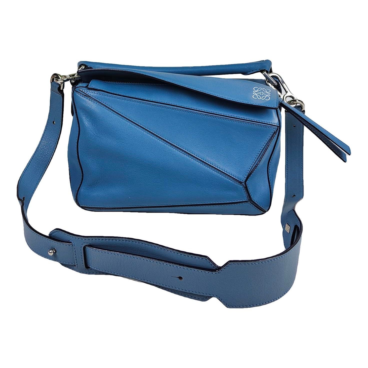 Puzzle leather handbag