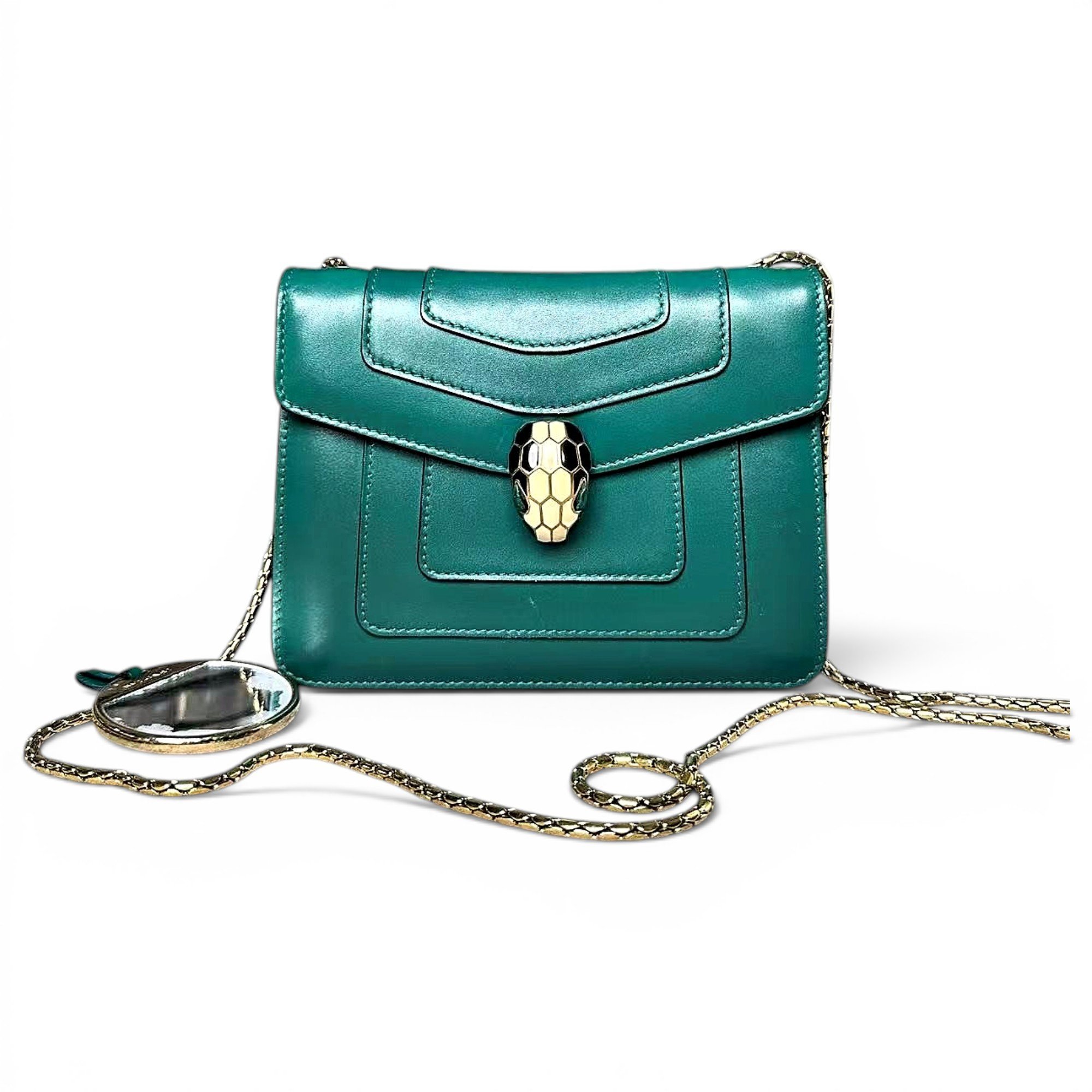 Serpenti leather handbag