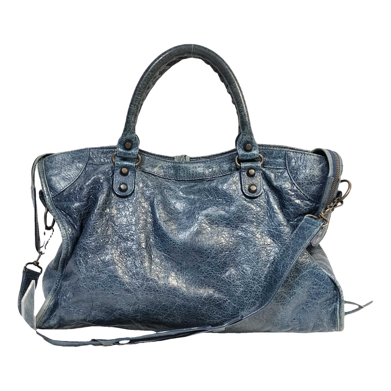 City leather handbag