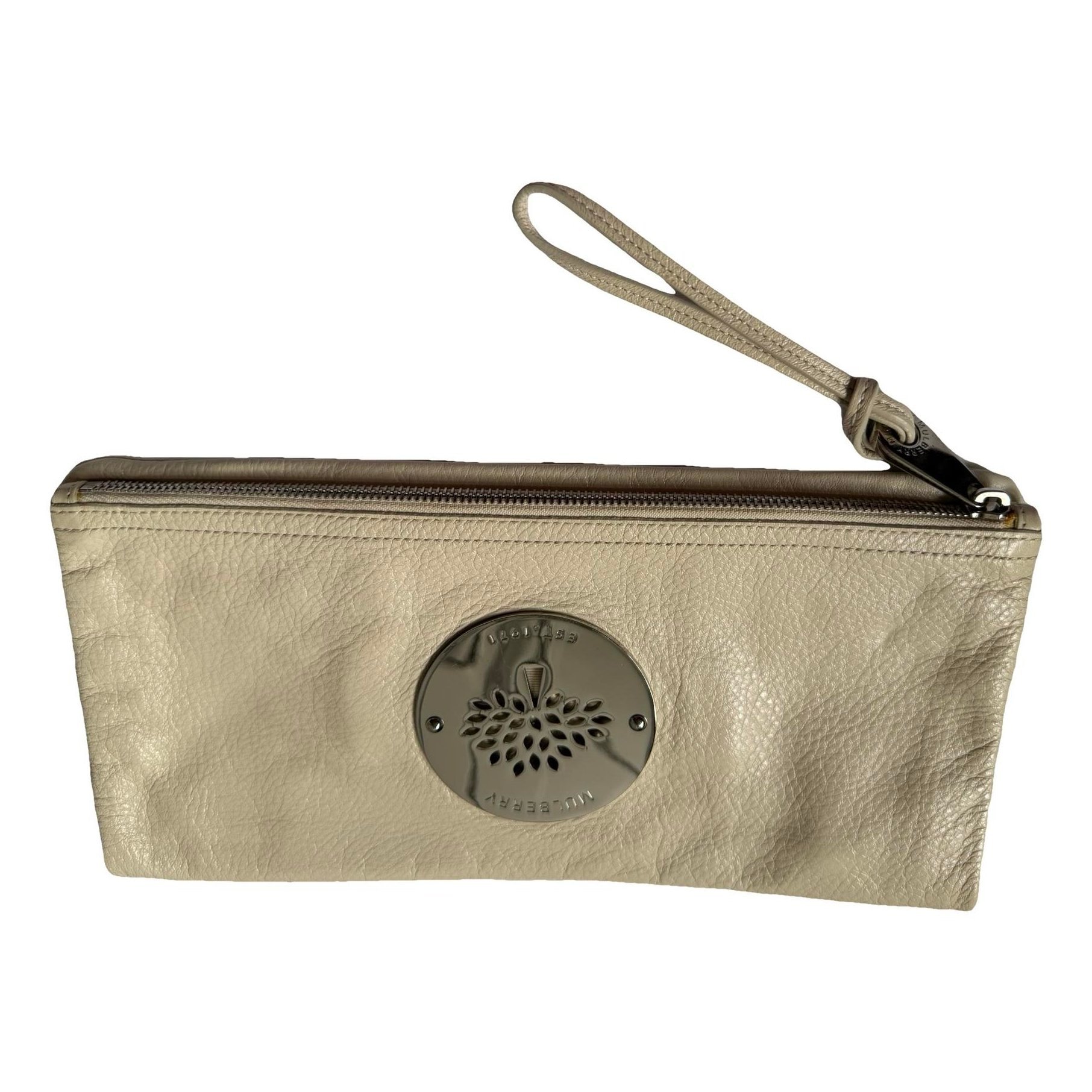 Leather clutch bag