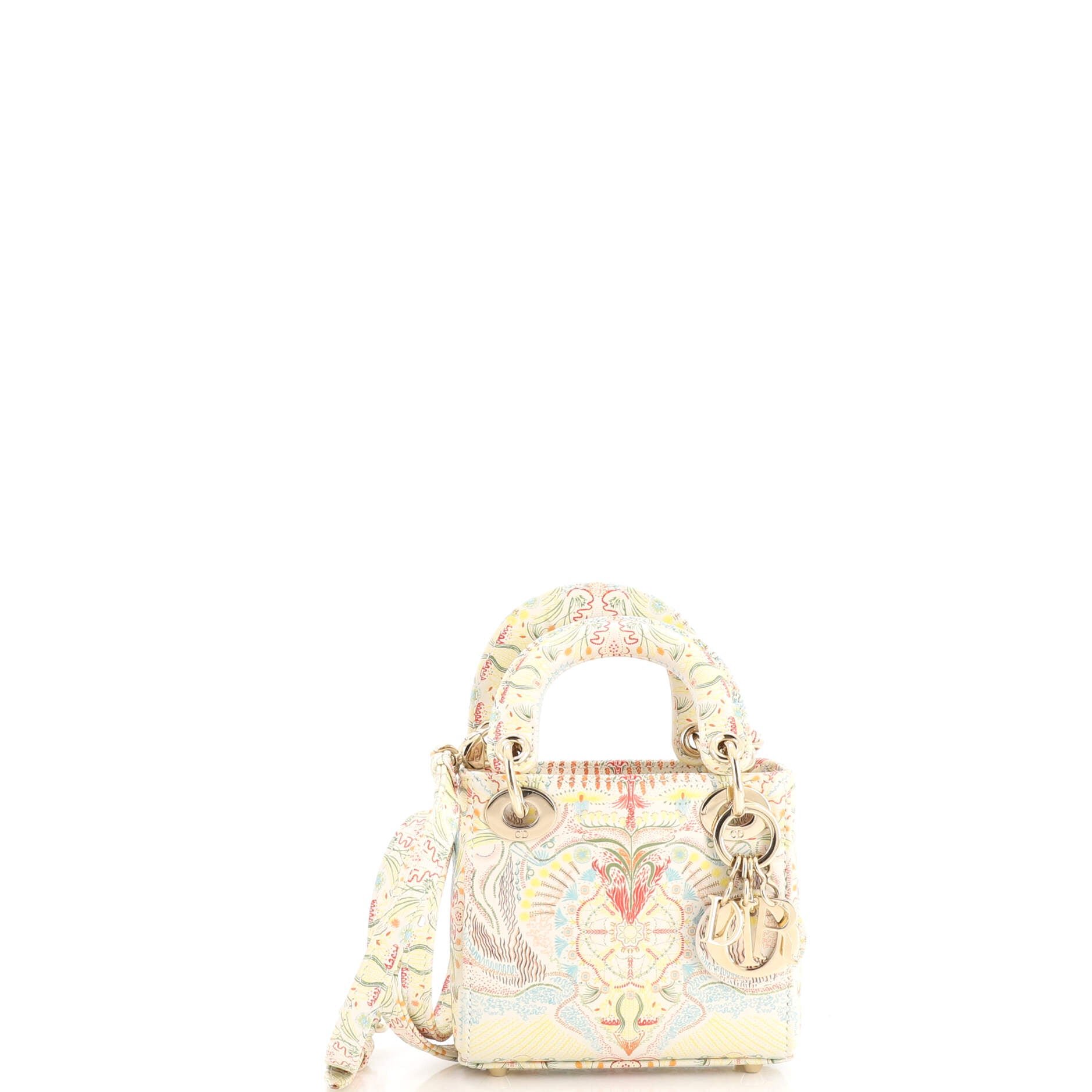 Dior In Lights Lady Dior Bag Embroidered Painted Calfskin Micro