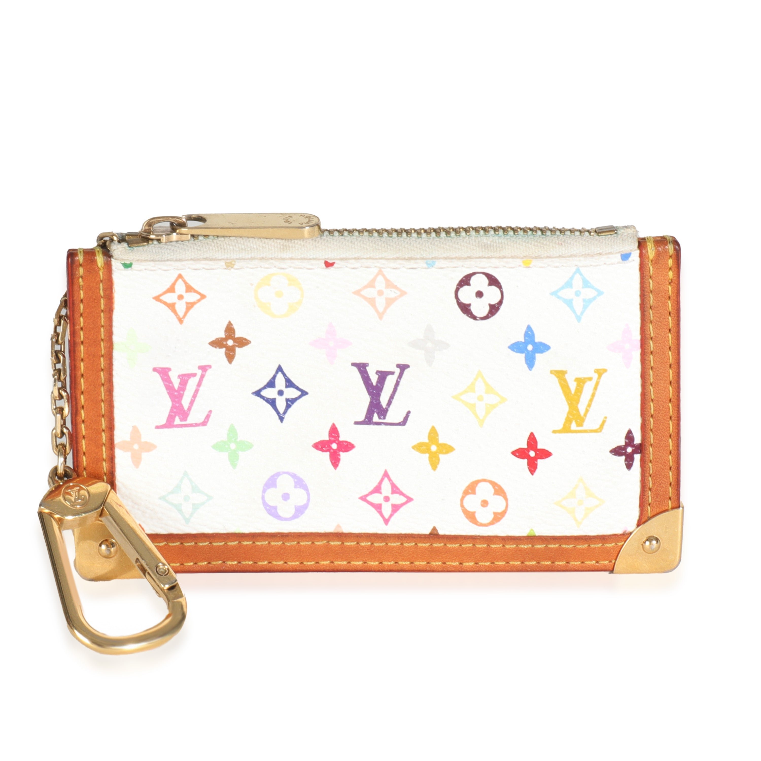 Louis Vuitton White Monogram Multicolore Canvas Key Pouch