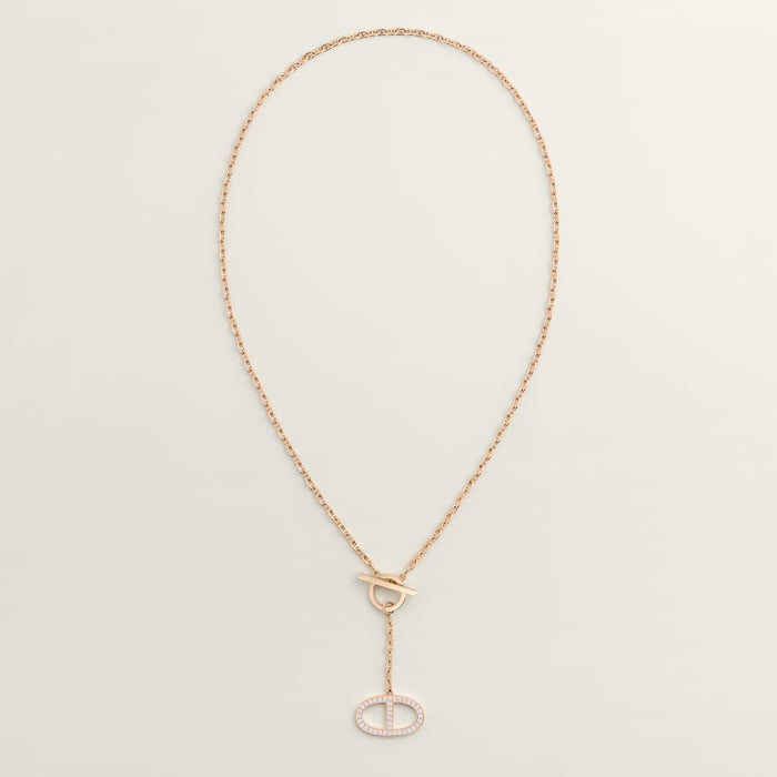 Sans Coloris Chaine d'Ancre Contour Pendant, Large Model