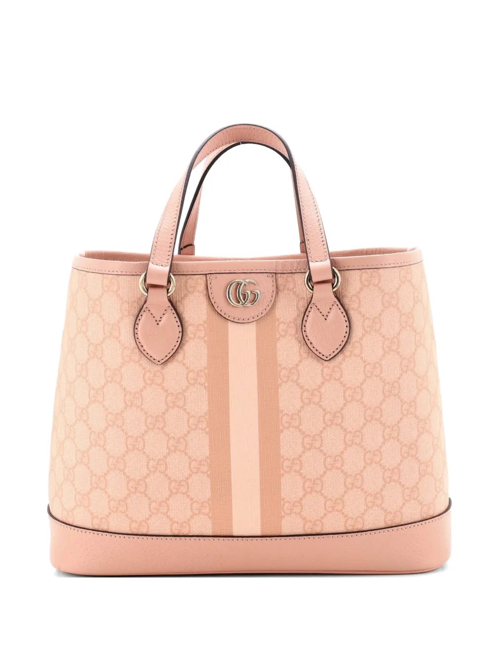 Ophidia Top Handle Tote Coated Canvas with Leather Small satchel