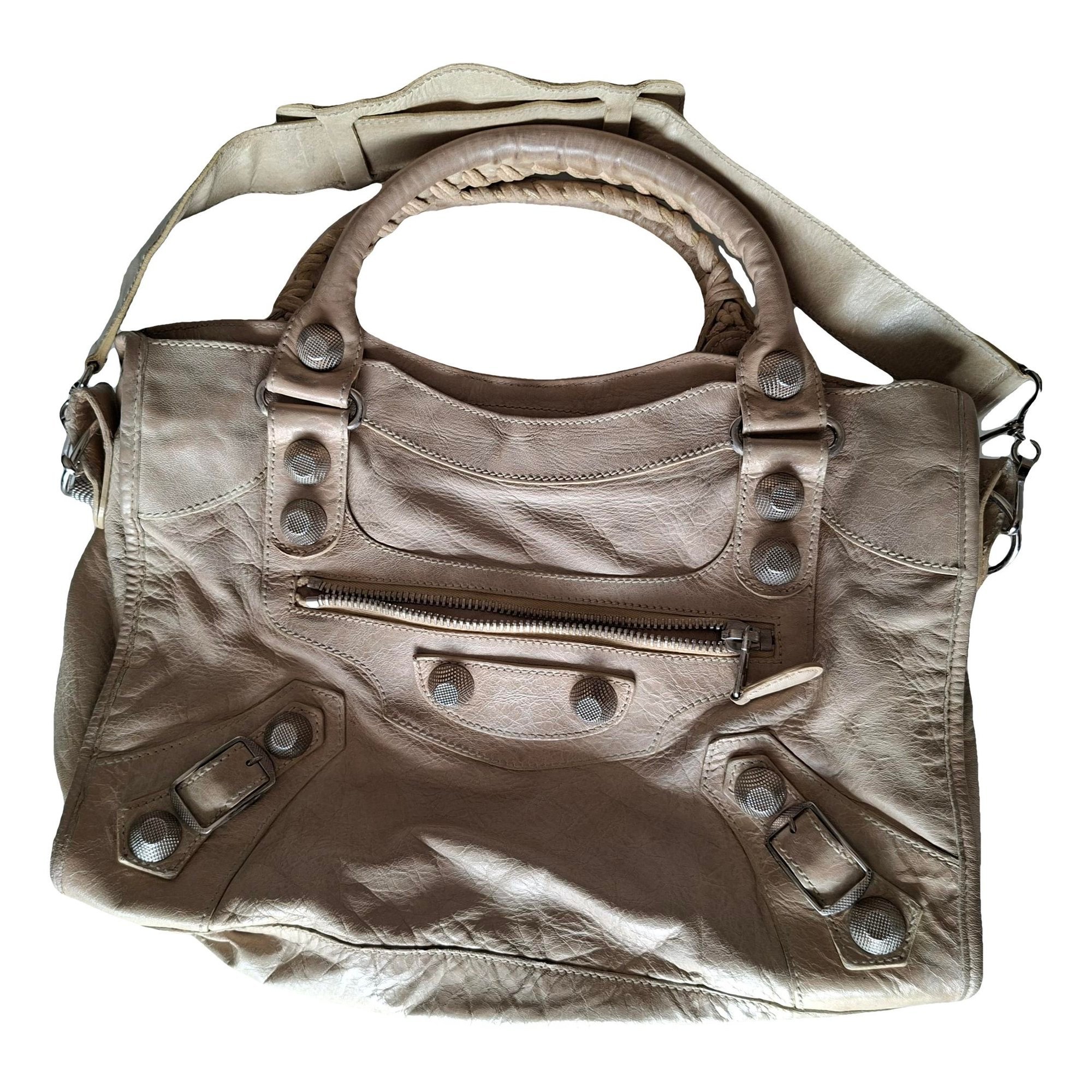 Work leather handbag