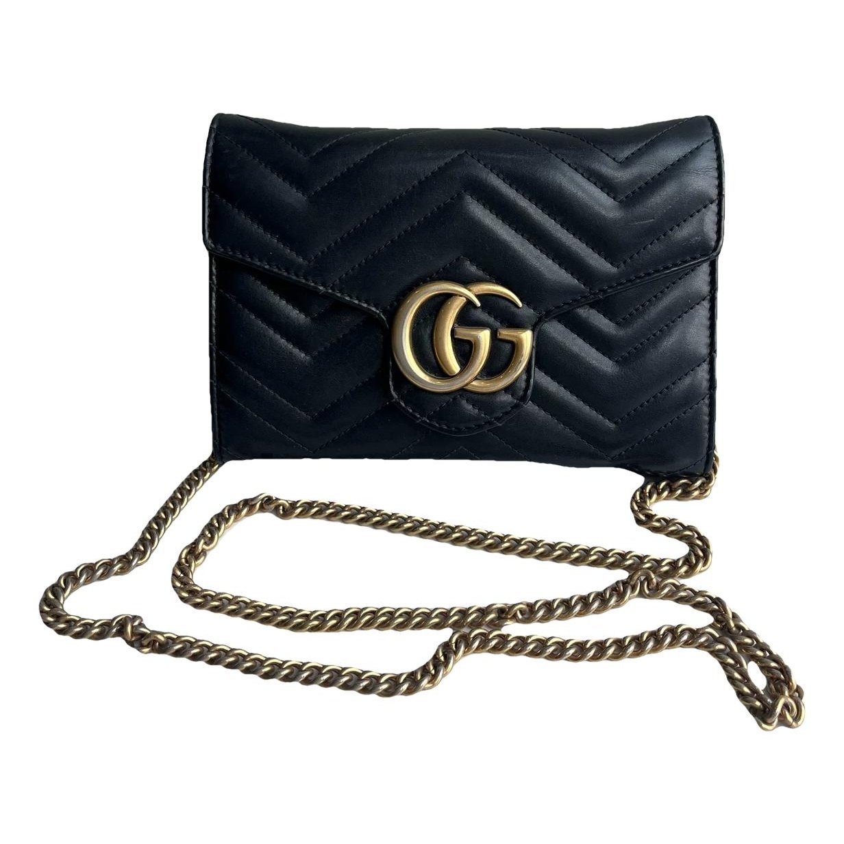 Pearly GG Marmont Chain Wallet leather handbag