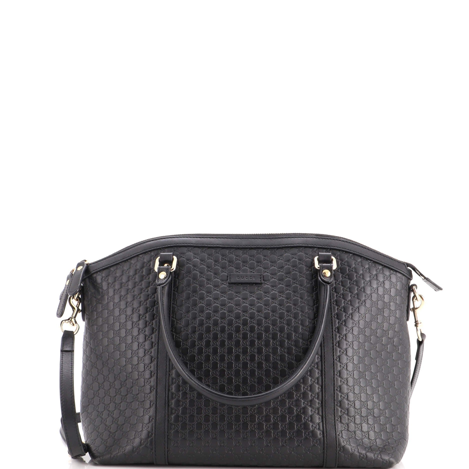 Gucci Britt Convertible Dome Satchel Microguccissima Leather Medium