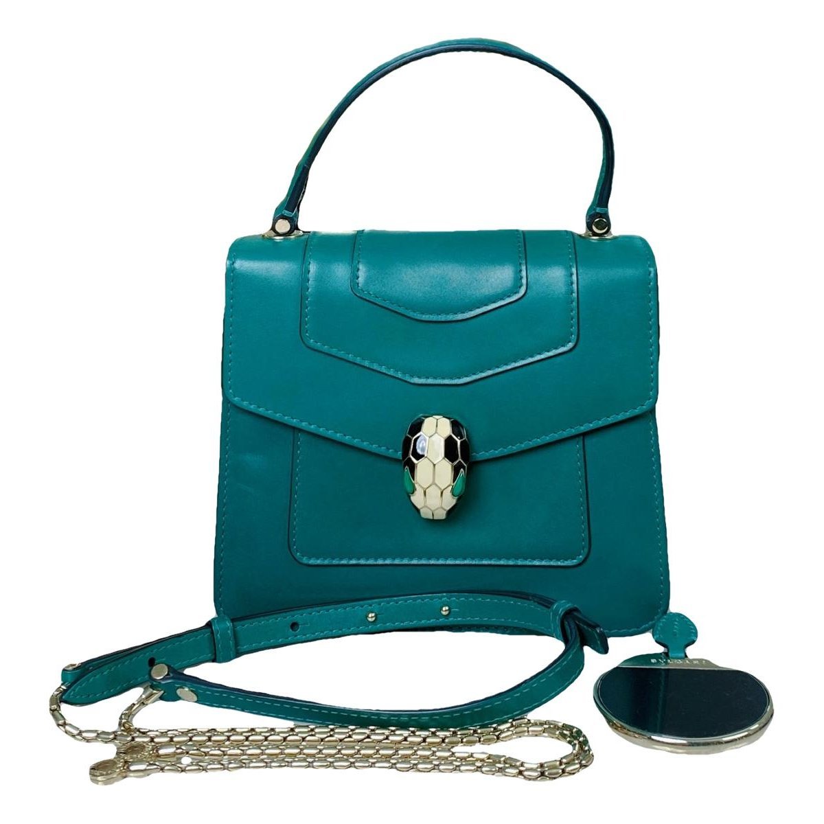 Serpenti leather handbag
