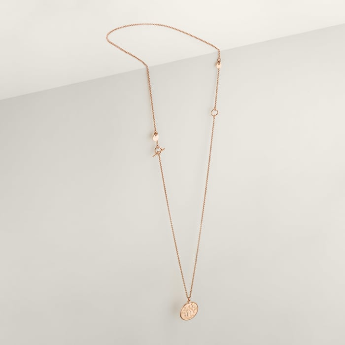 Sans Coloris Hermès Ex-libris Long Necklace, Medium Model