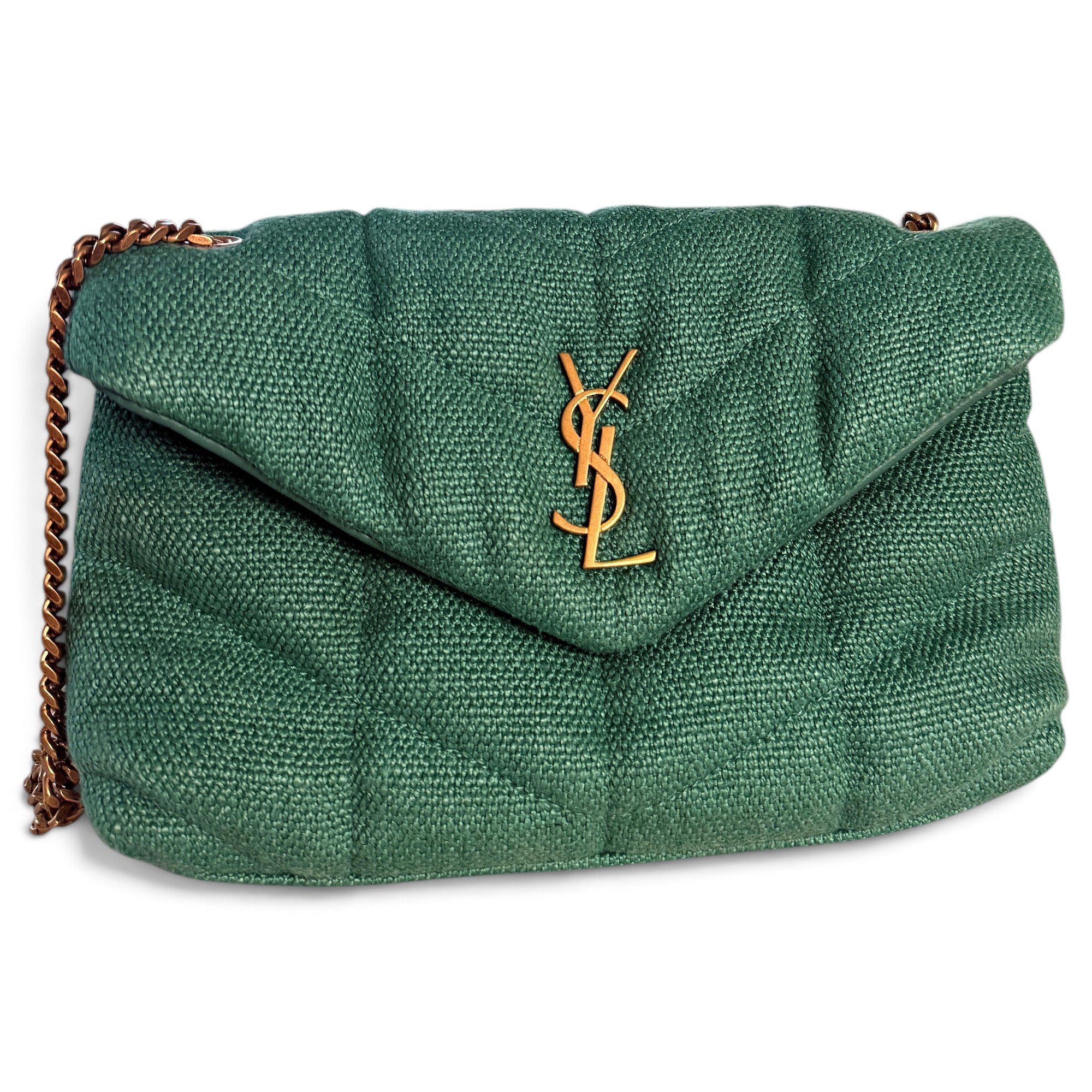 Saint Laurent Loulou Puffer tweed handbag