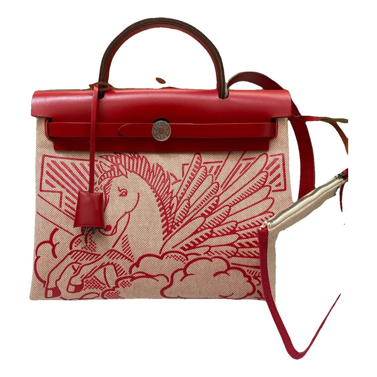 Hermes Herbag cloth handbag