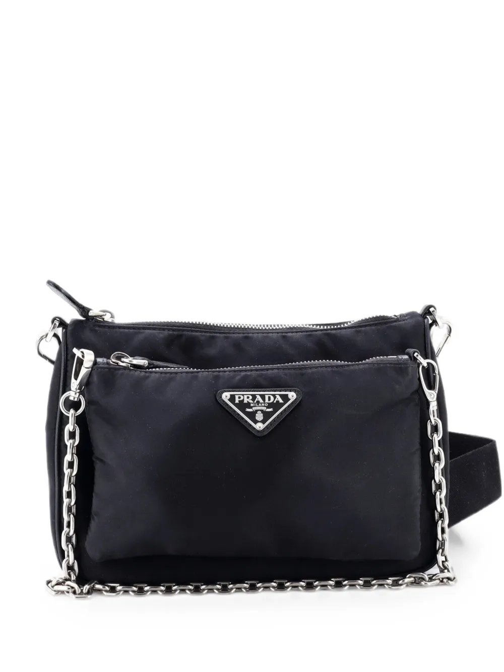 Double Pouch Convertible Tessuto Small crossbody bag