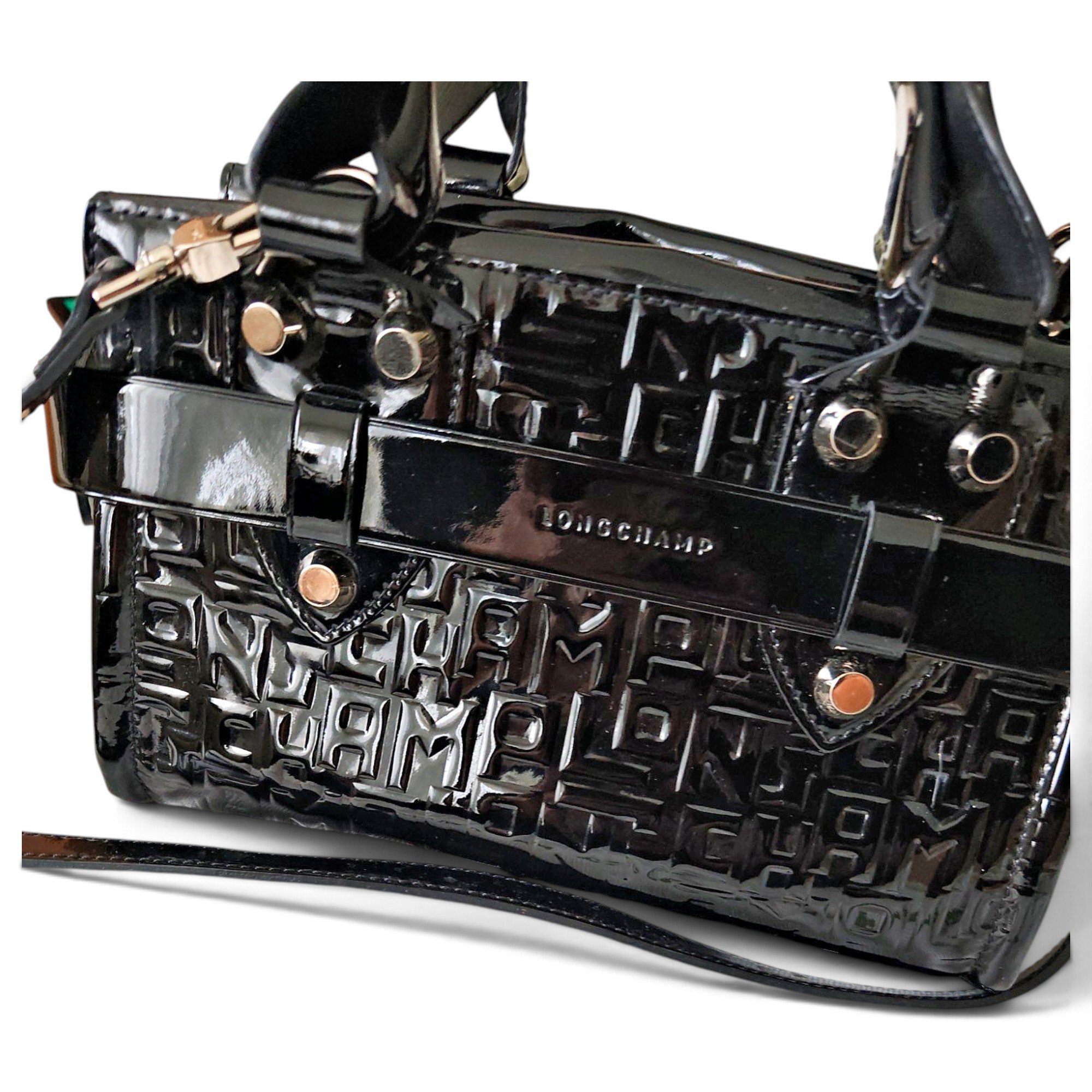 Kate Moss patent leather handbag