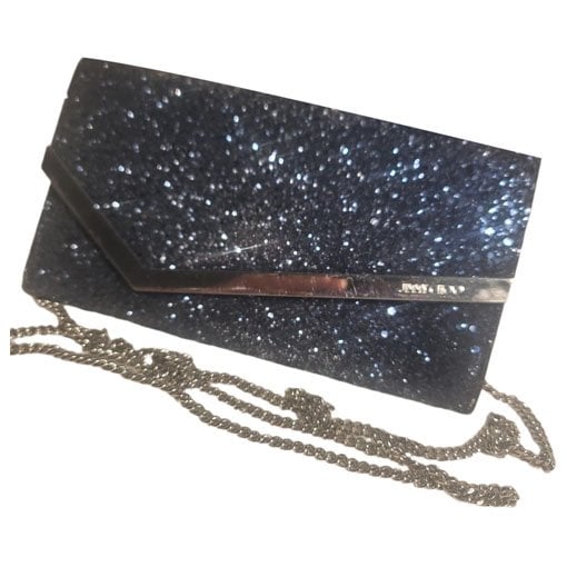Celeste glitter clutch bag