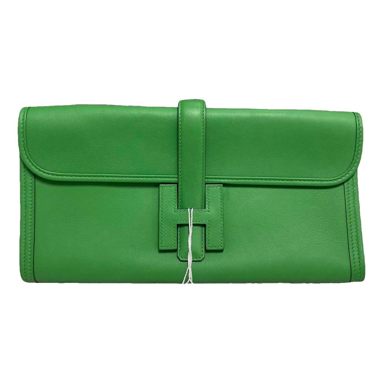 Jige leather clutch bag