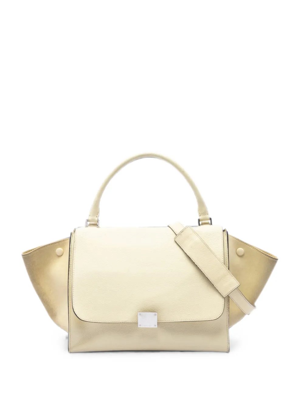 2013 Medium Bicolor Calfskin and Suede Trapeze satchel