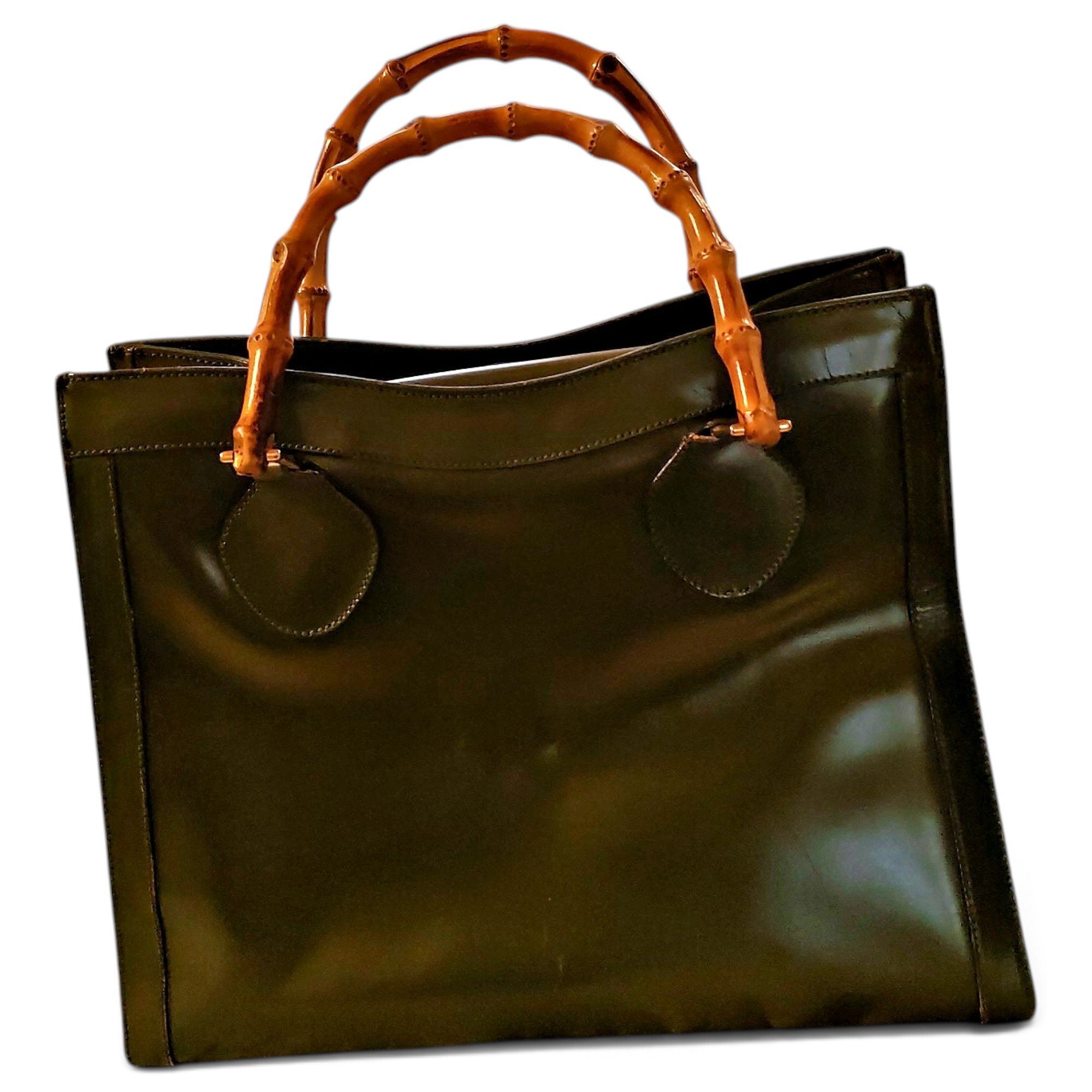 Bamboo leather handbag