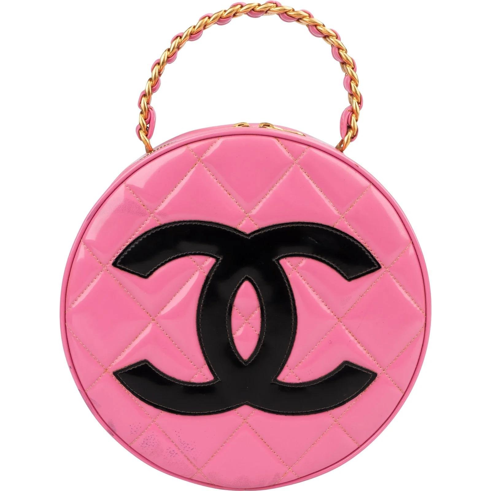 Vanity patent leather handbag
