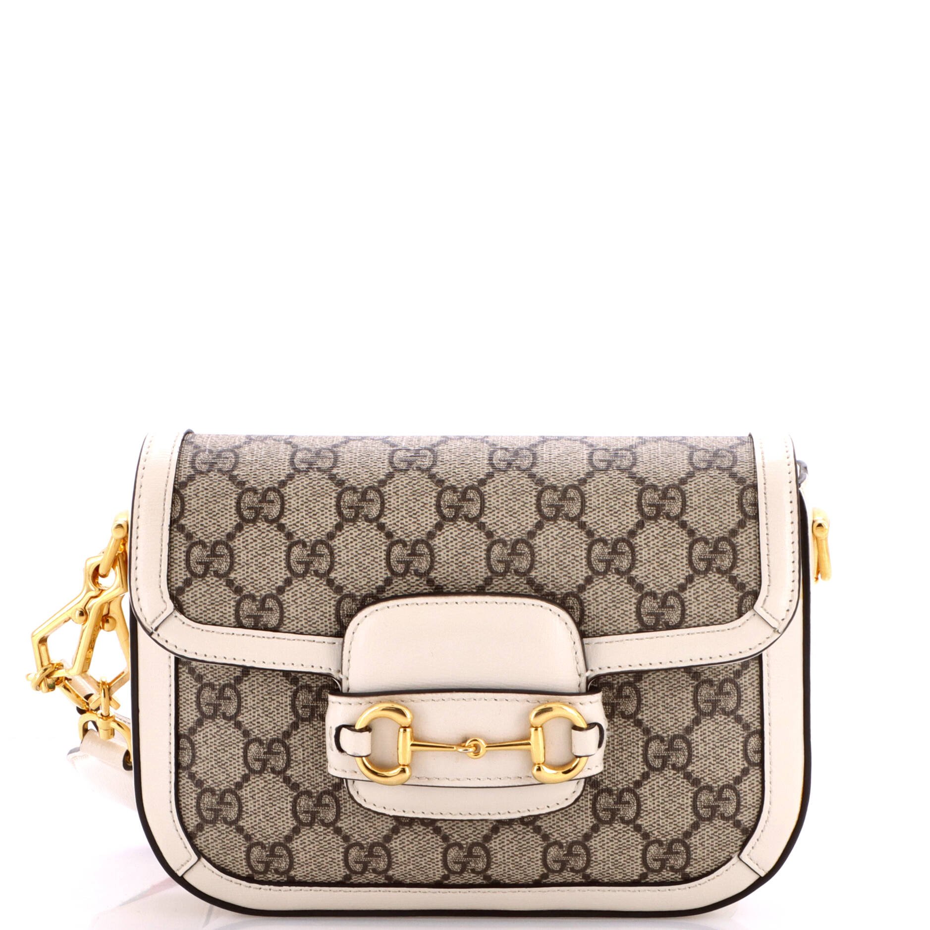 Horsebit 1955 Shoulder Bag GG Coated Canvas with Leather Mini