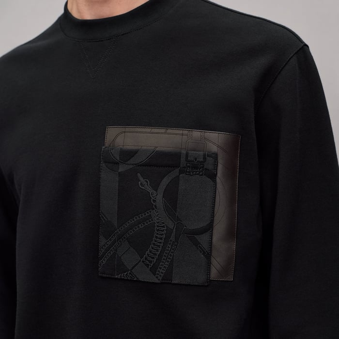 Noir "Eperon d'Or En Perspective" Crewneck Sweater
