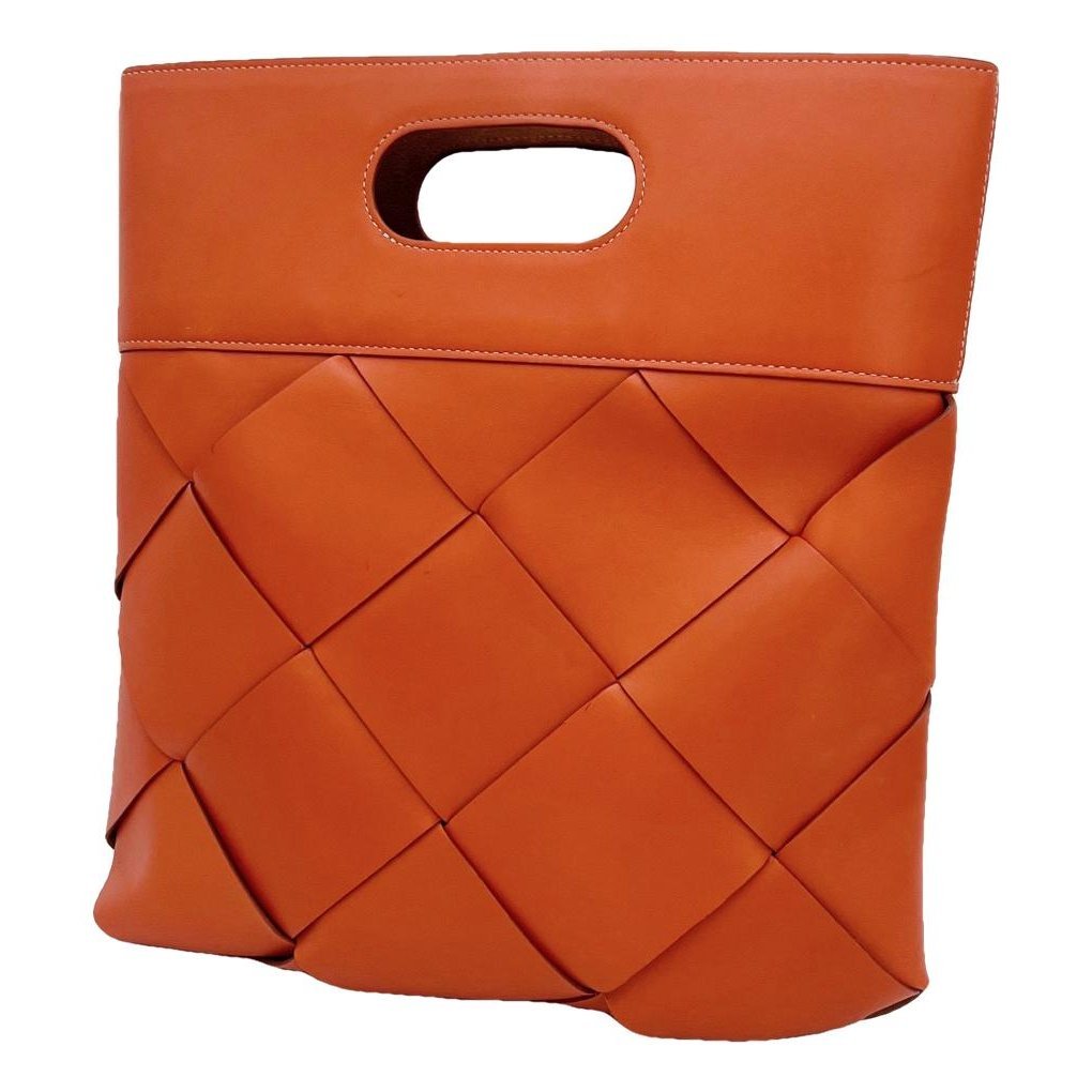 Snap leather handbag