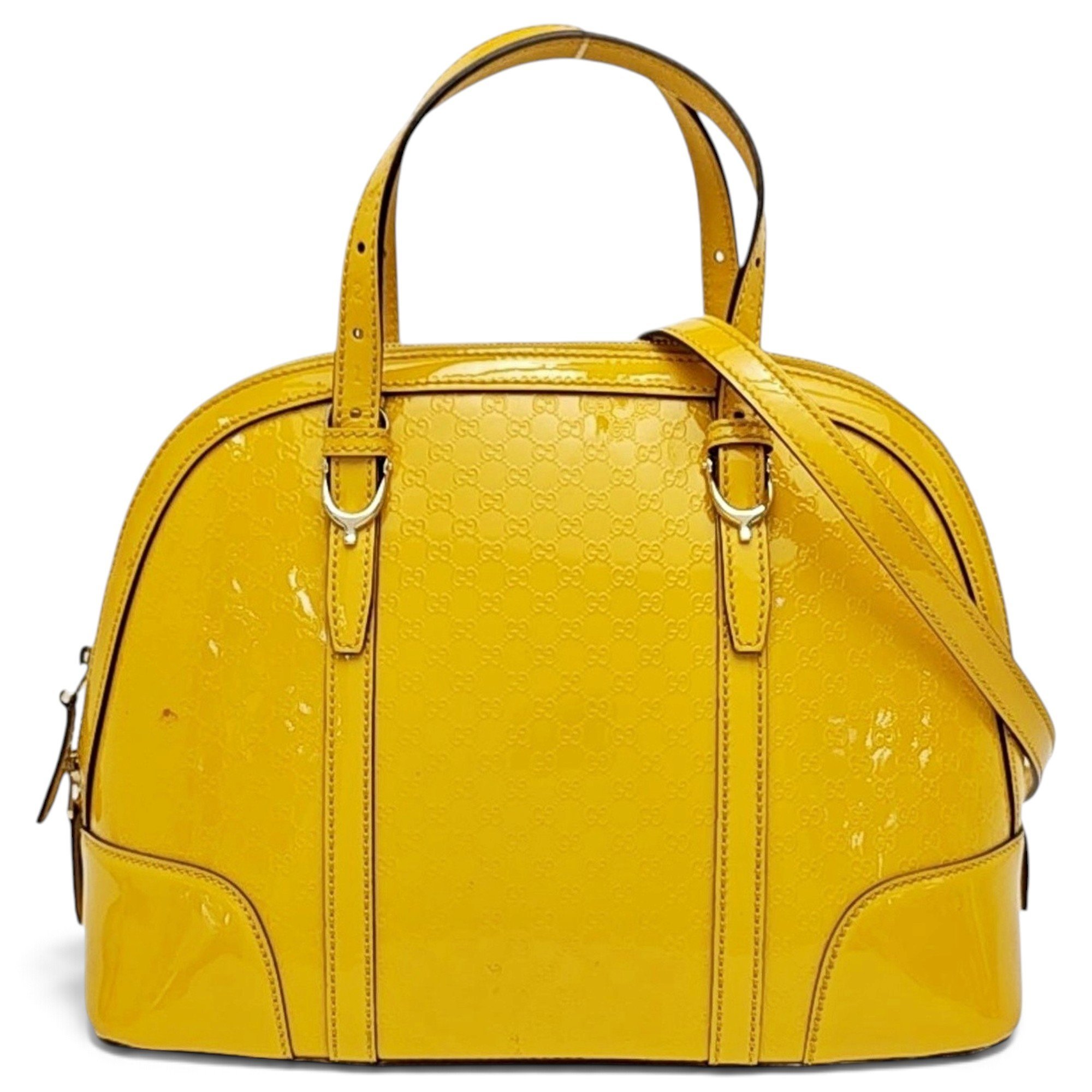 Patent leather handbag
