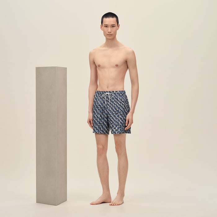 Café "H Cut Remix" Swim Trunks