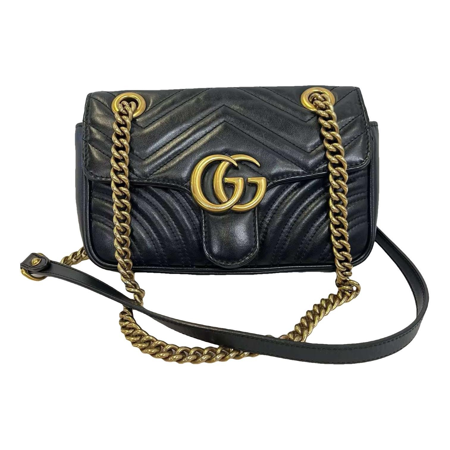 GG Marmont Flap leather crossbody bag
