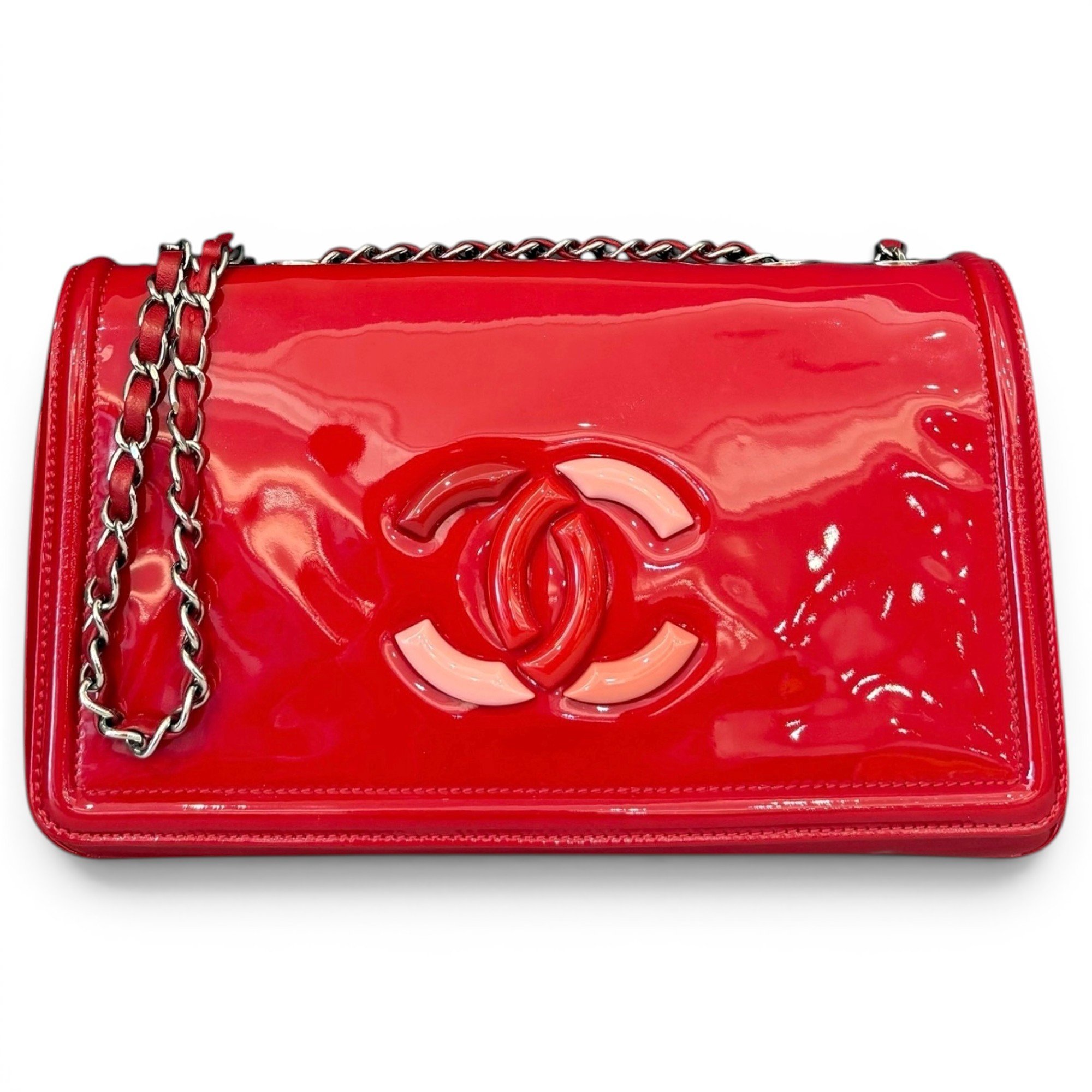 Patent leather handbag