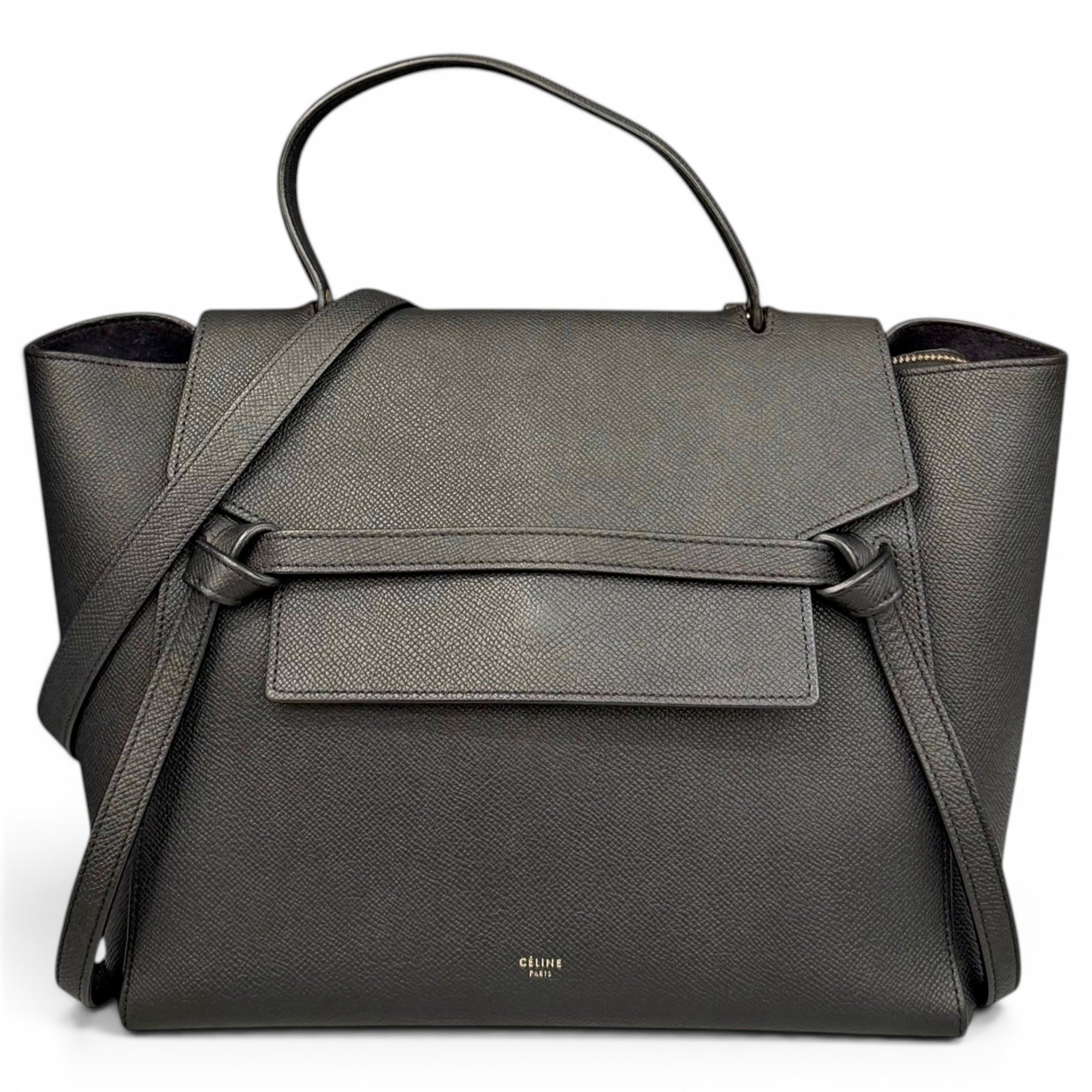 Belt pony-style calfskin handbag