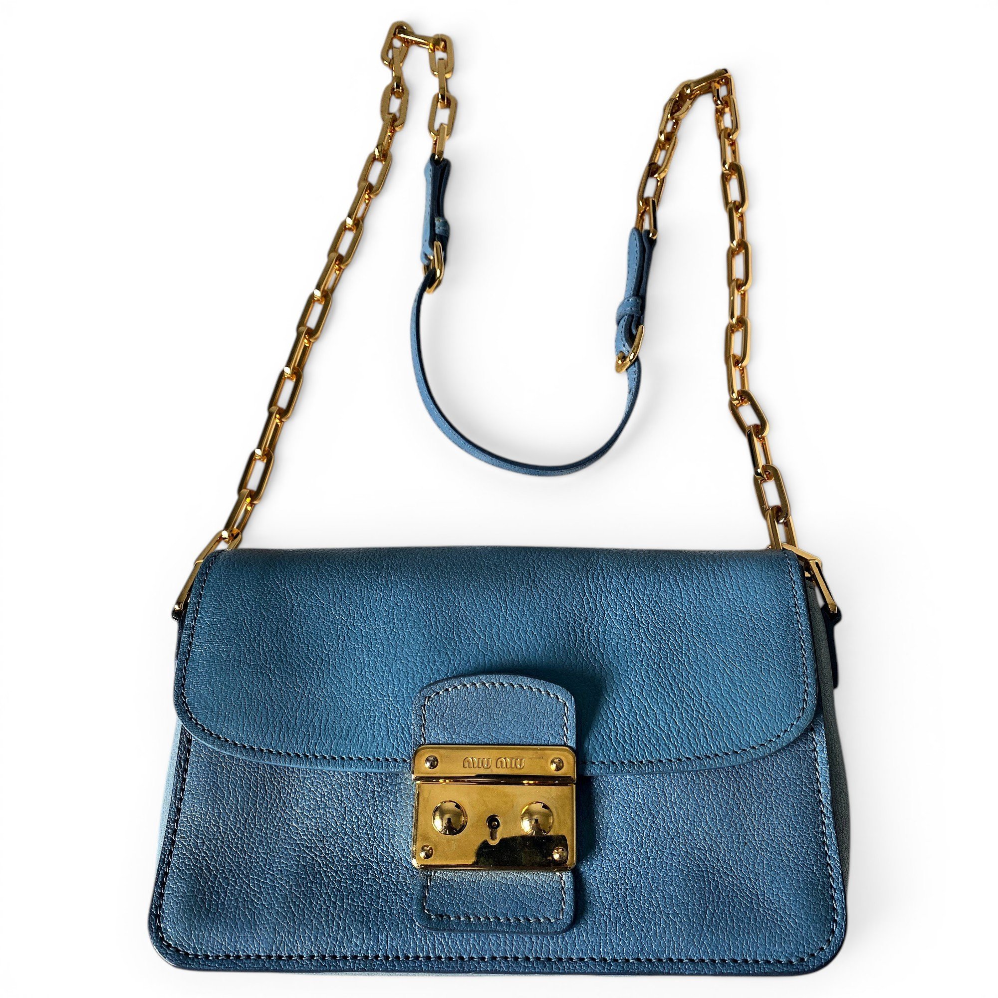 Madras leather handbag