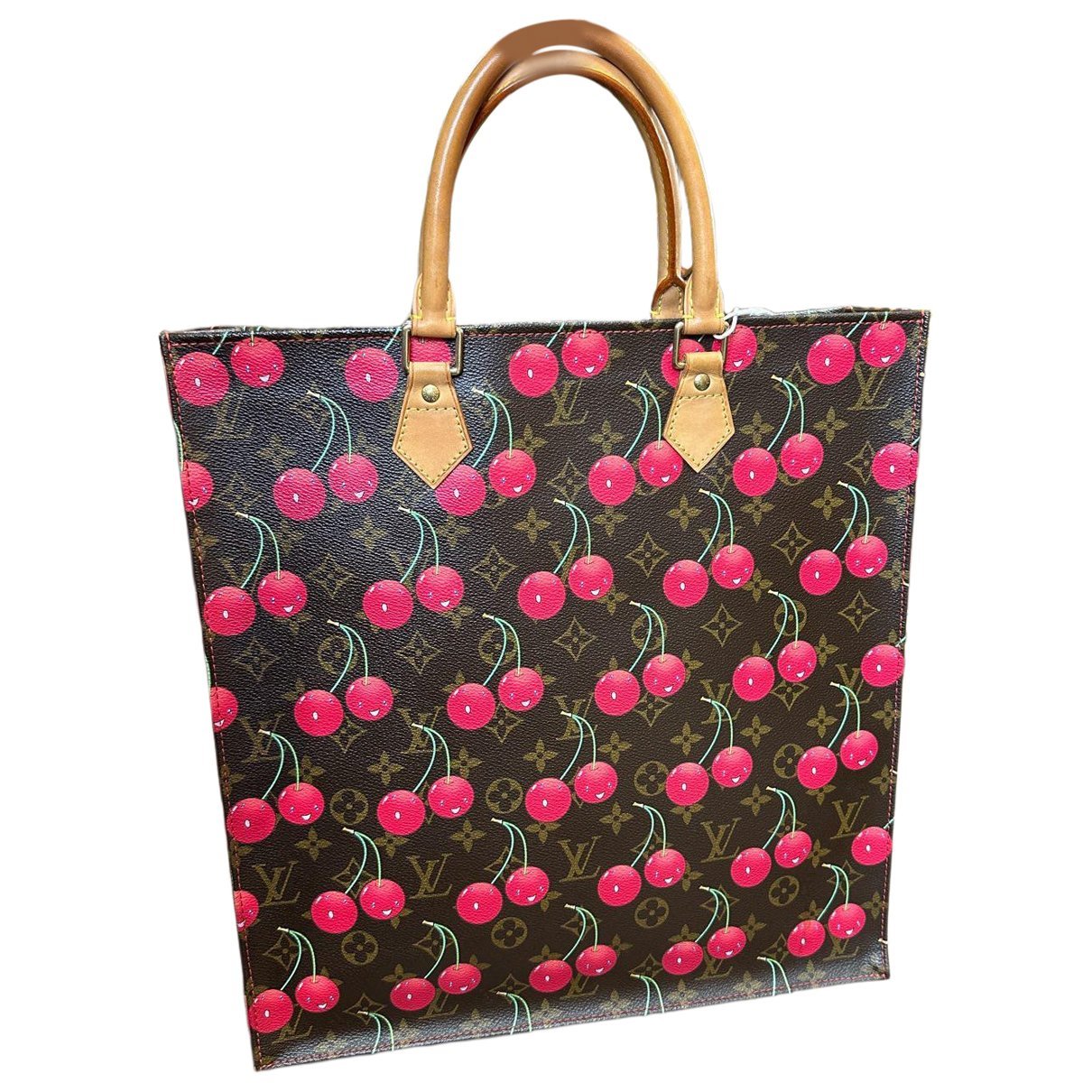 Plat leather handbag