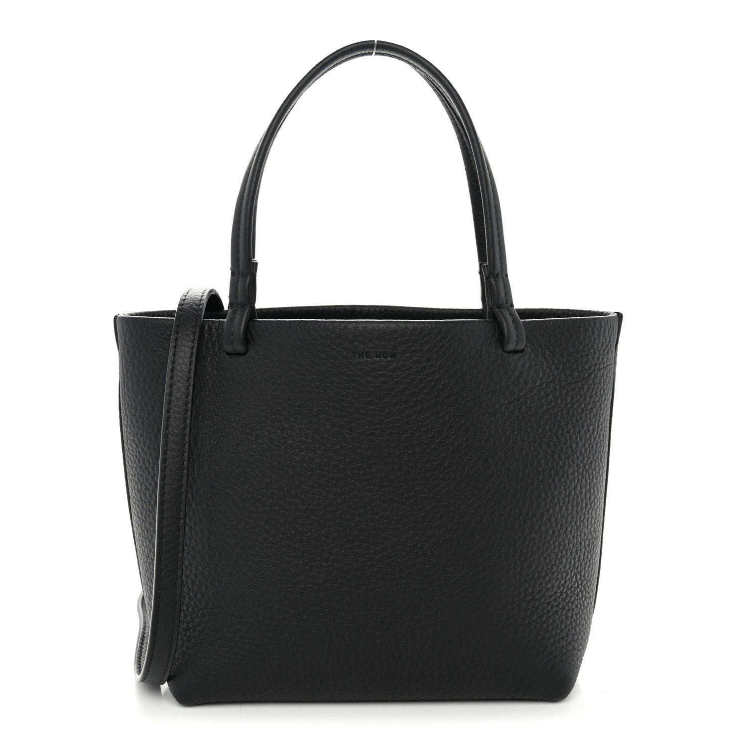 The Row Grained Calfskin Small Park Tote Black