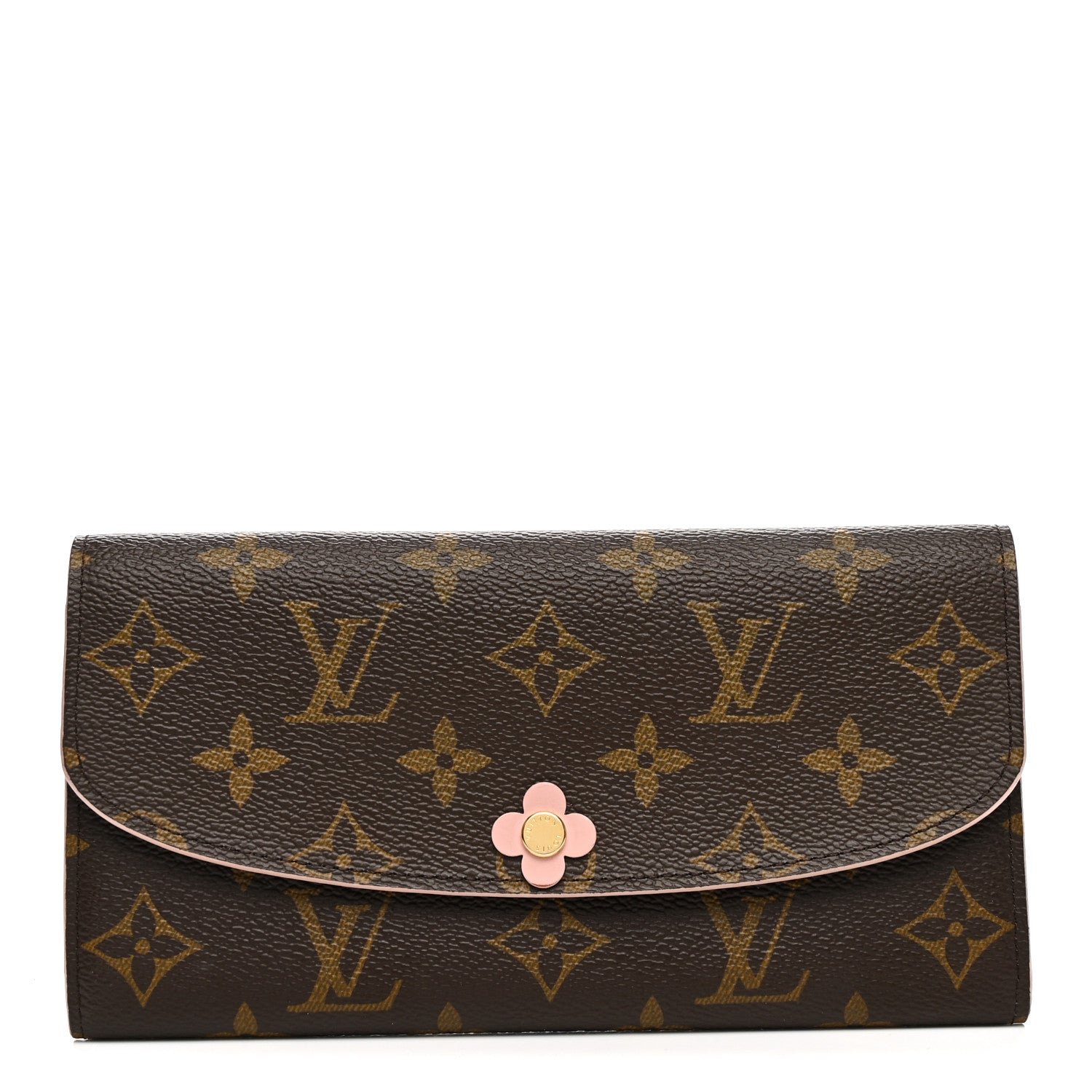 Louis Vuitton Monogram Bloom Flower Emilie Wallet Fuchsia
