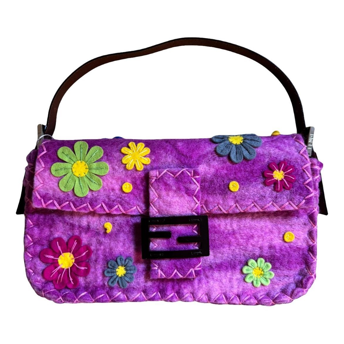 Baguette wool handbag